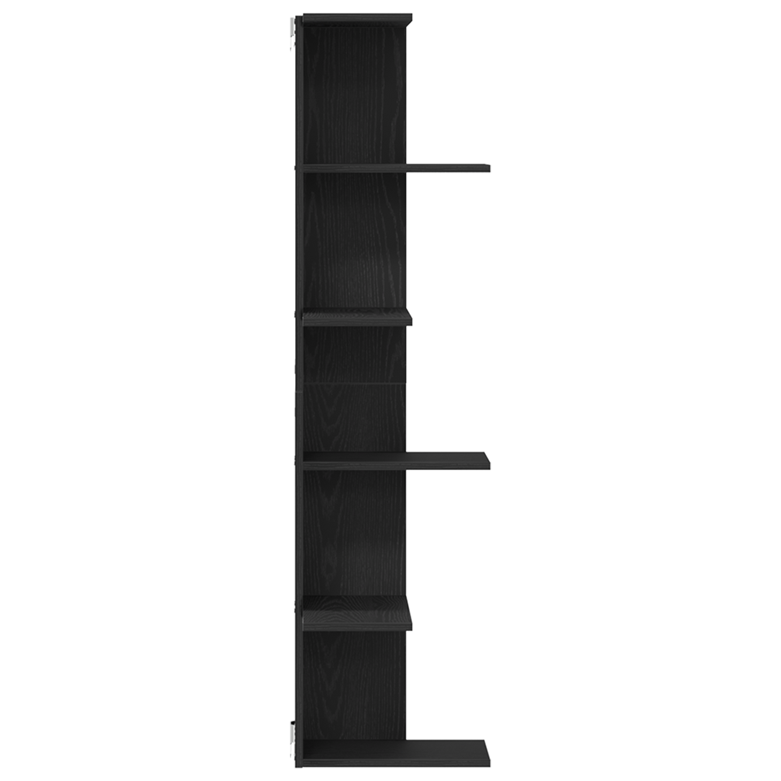 Wall Corner Shelf Black Oak 36,5x36,5x140 cm Engineered Wood - Image 6