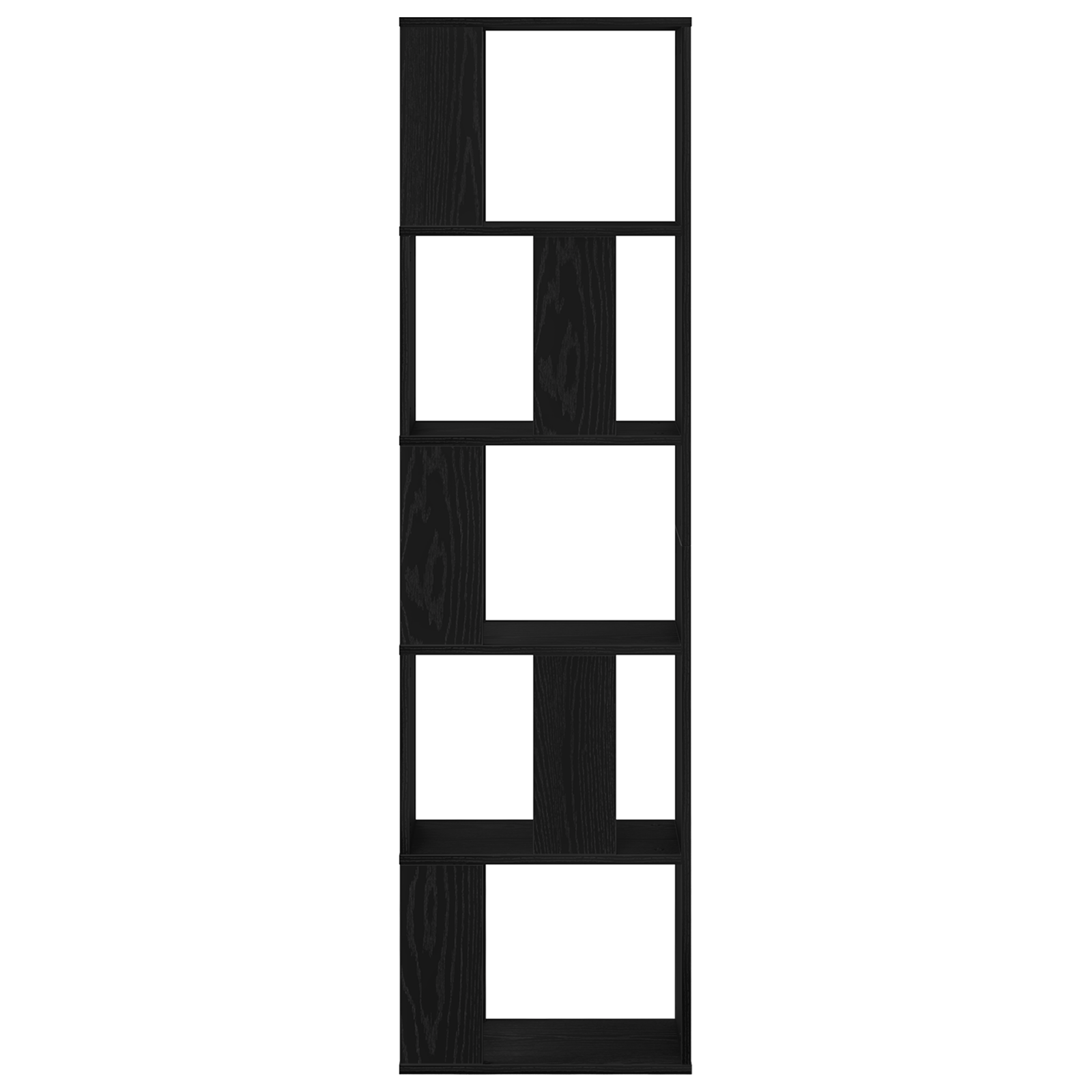 Bookcase 5-Tier Black Oak 45x23,5x162,5 cm Engineered Wood - Image 5