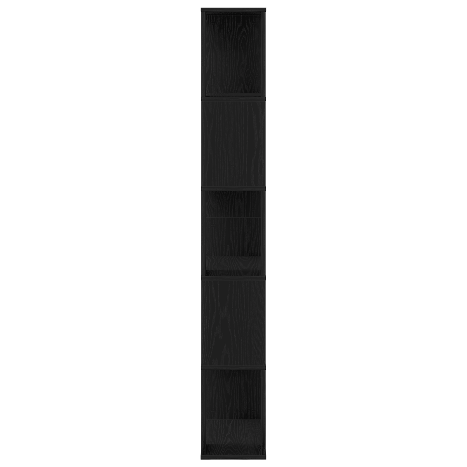 Bookcase 5-Tier Black Oak 45x23,5x162,5 cm Engineered Wood - Image 6