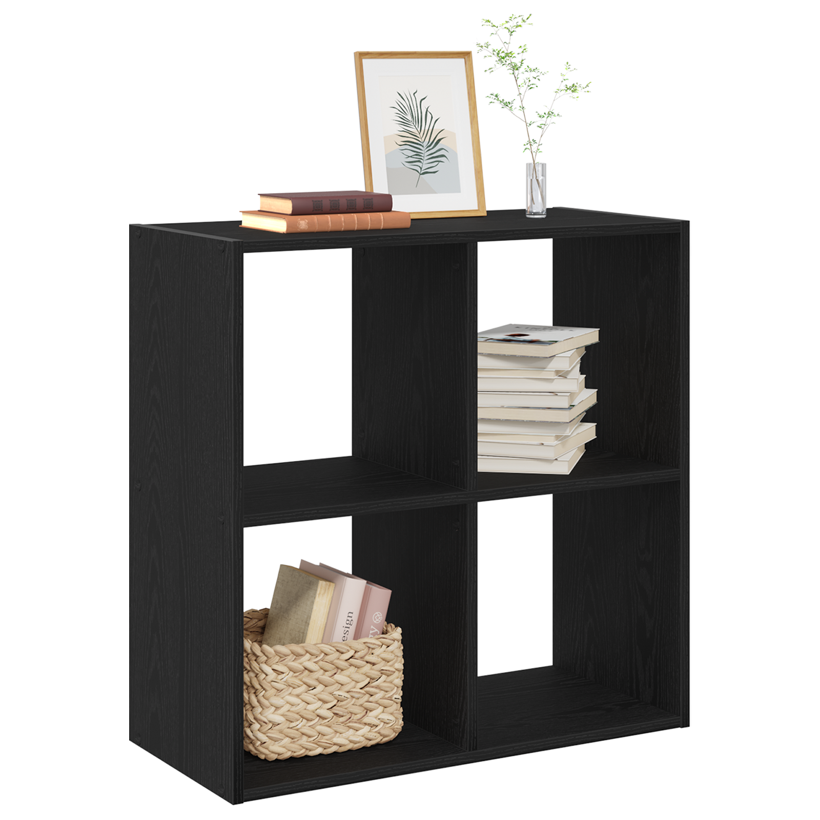 Bookcase Black Oak 68,5x32x68,5 cm Engineered Wood - Image 3