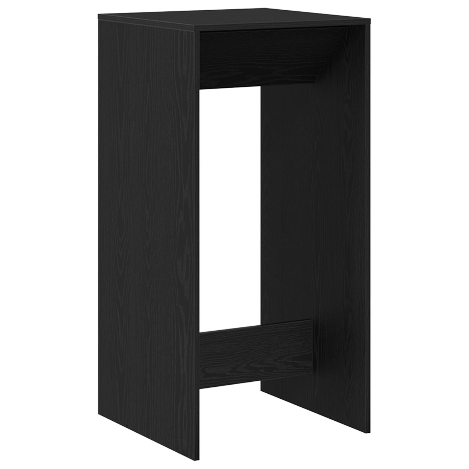Baro Stalas Juodas 51x50x103,5 cm Inžinierijos Medžio - Image 2