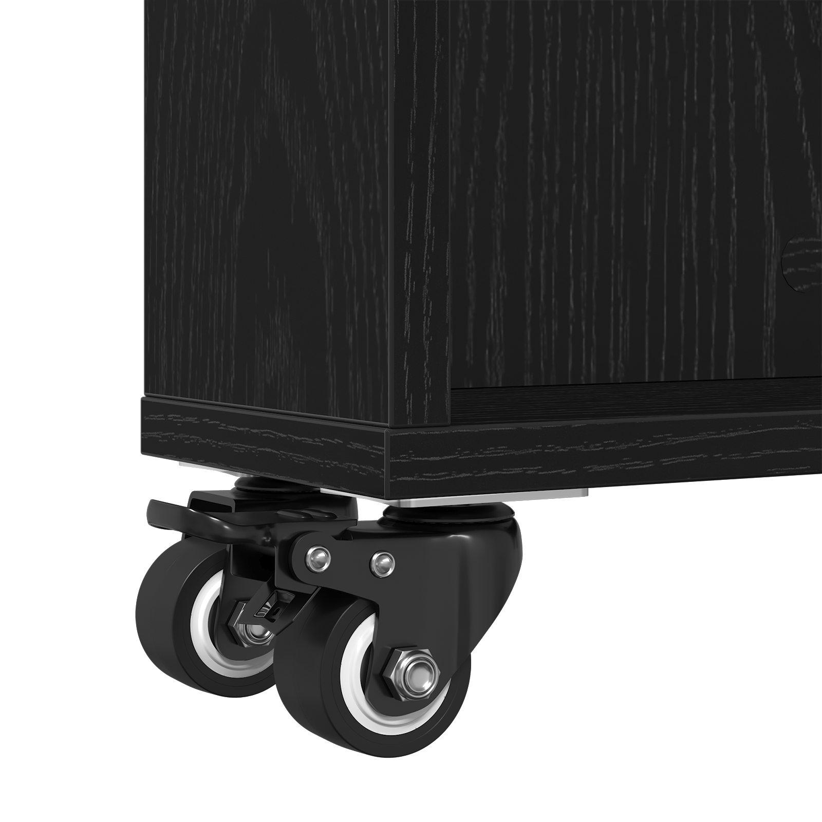 Narrow Storage Trolley Black Oak 48x13x68 cm Engineered Wood - Image 7