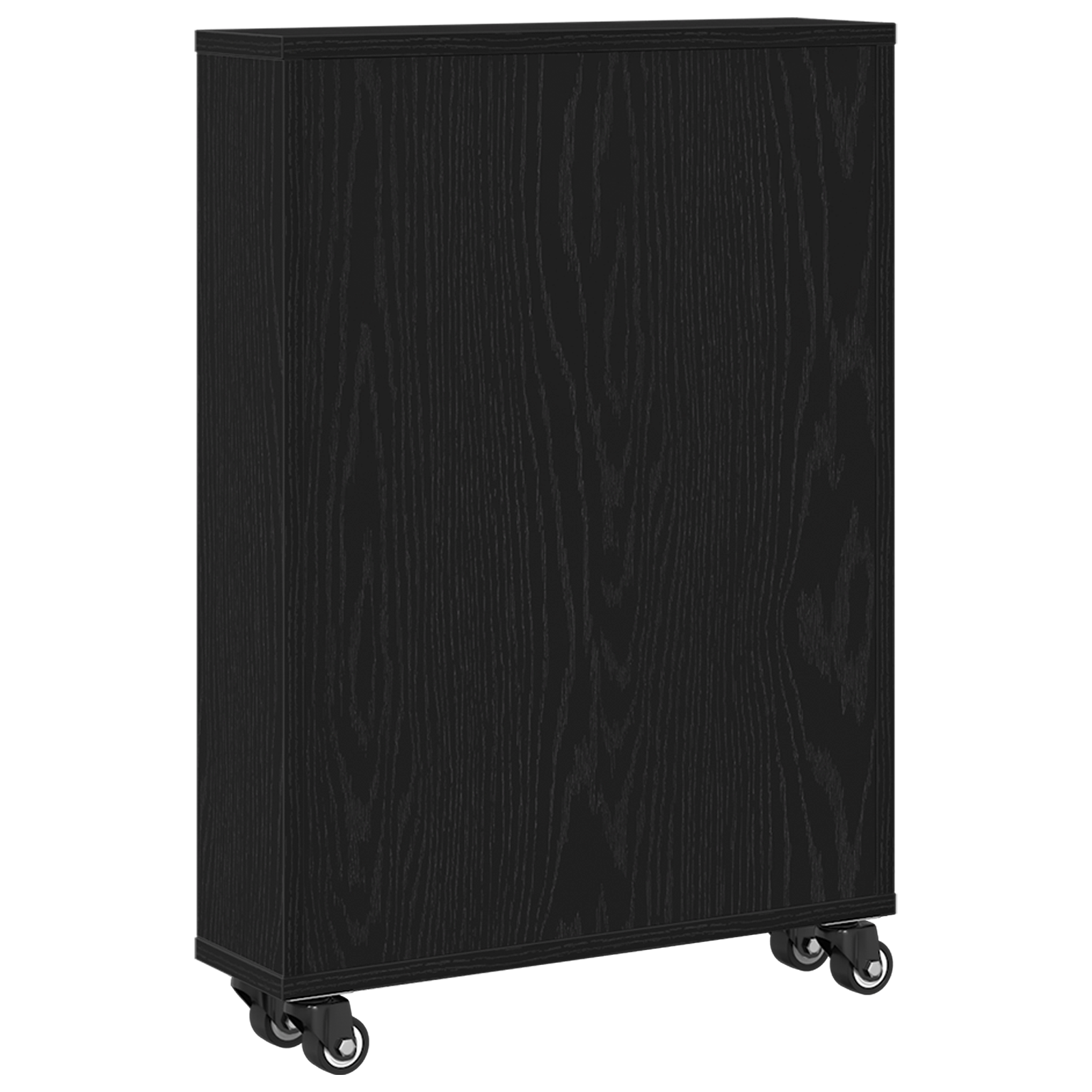 Narrow Storage Trolley Black Oak 48x13x68 cm Engineered Wood - Image 6