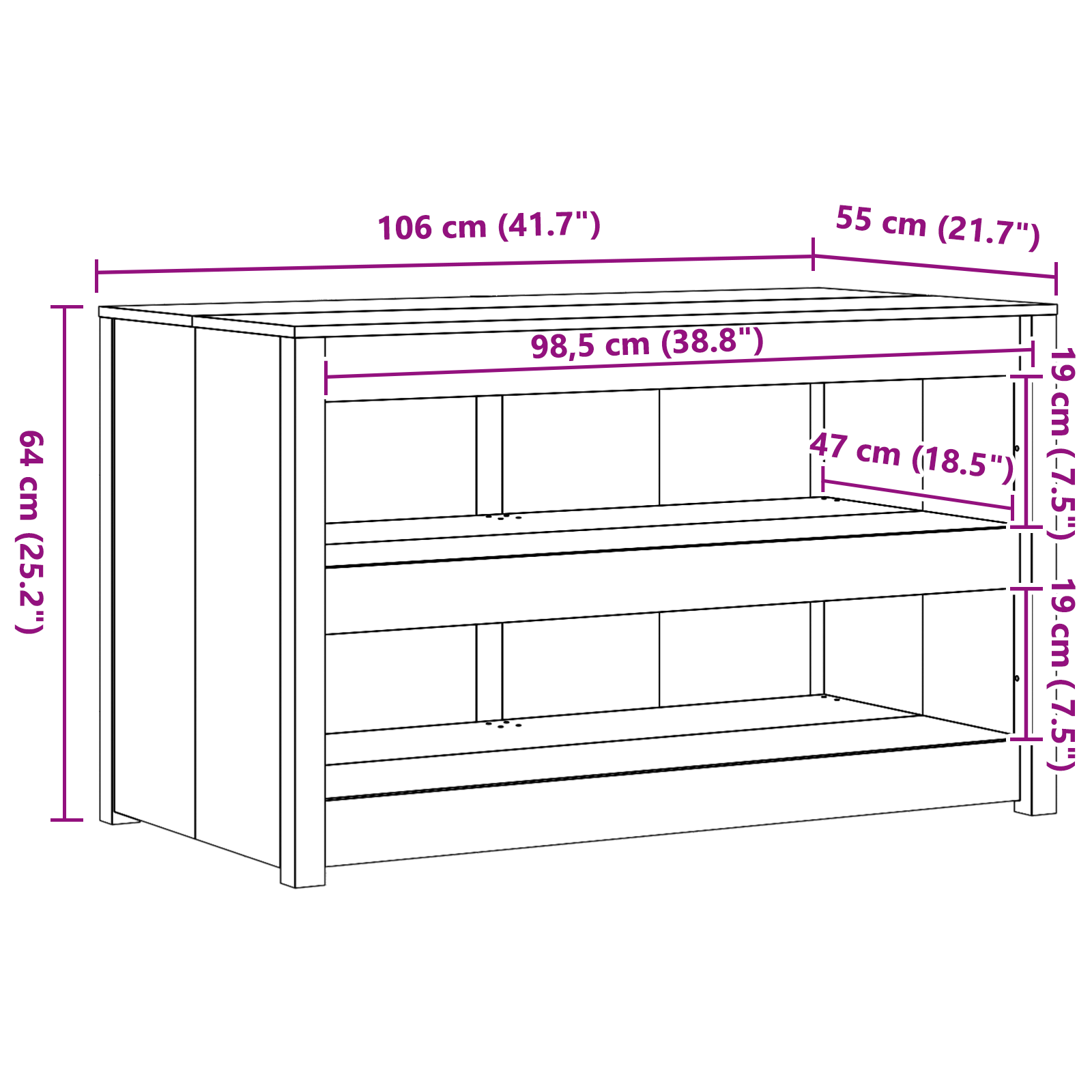 Kitchen Cabinet White pinewood Pinewood Medium Shelving - Image 9