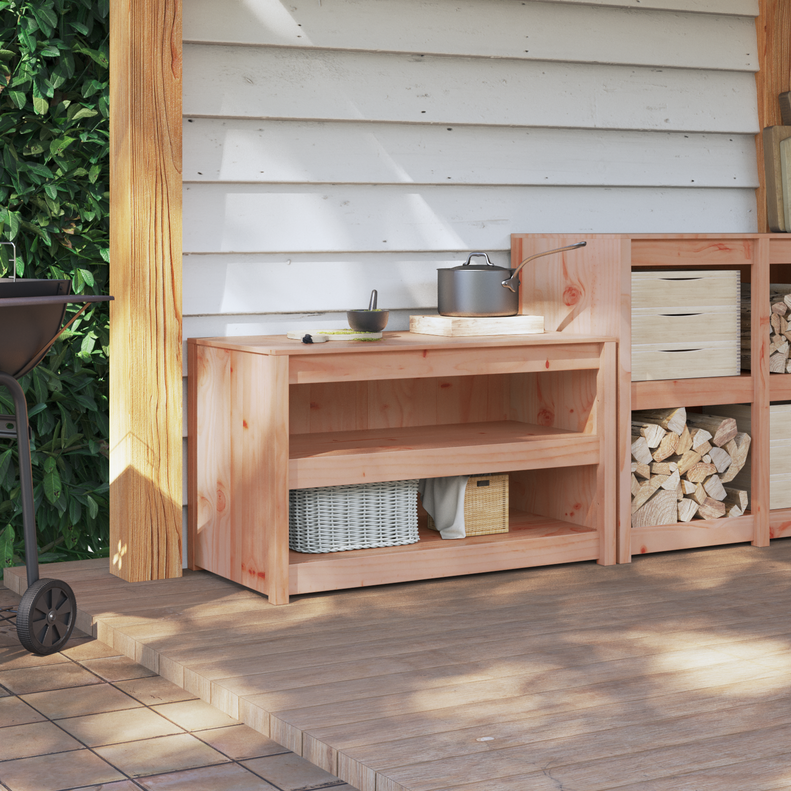 Outdoor Kitchen Cabinet 106x55x64 cm Solid Wood Douglas - Image 4