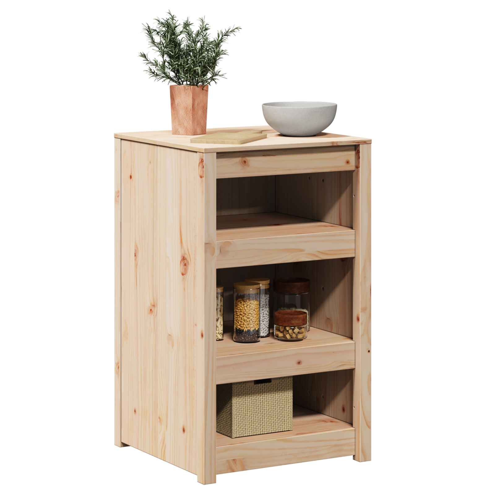 Outdoor Kitchen Cabinet 55x55x92 cm Solid Wood Pine - Image 3