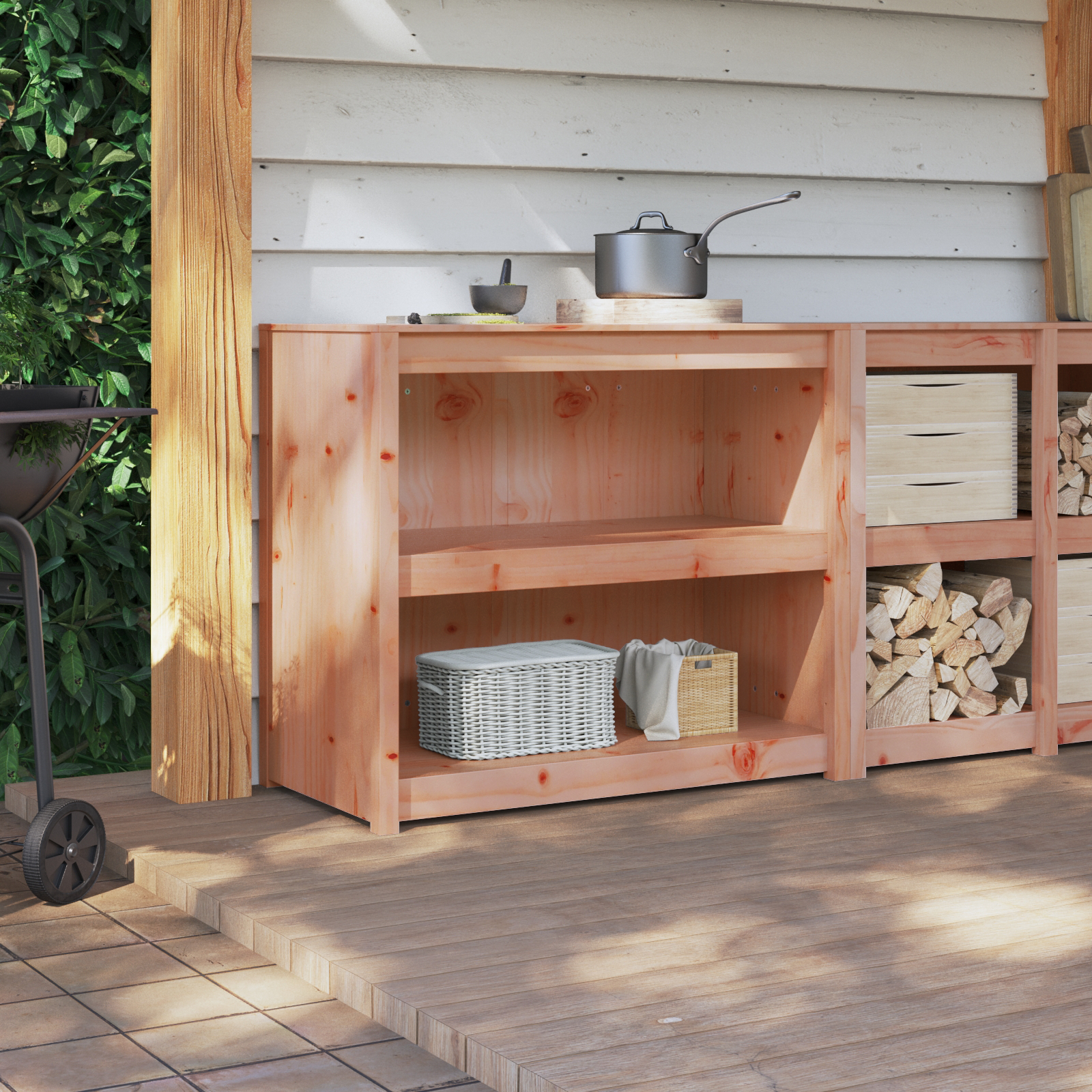 Outdoor Kitchen Cabinet 106x55x92 cm Solid Wood Douglas Fir - Image 4