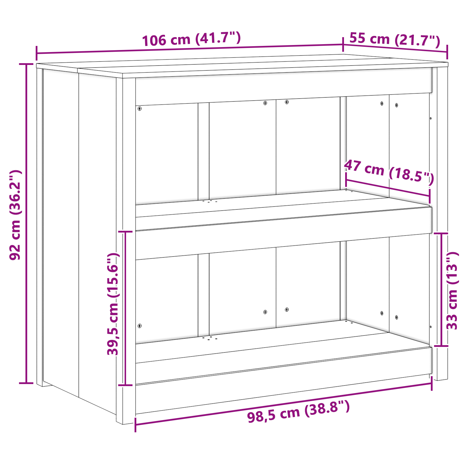 Outdoor Kitchen Cabinet 106x55x92 cm Solid Wood Douglas Fir - Image 9