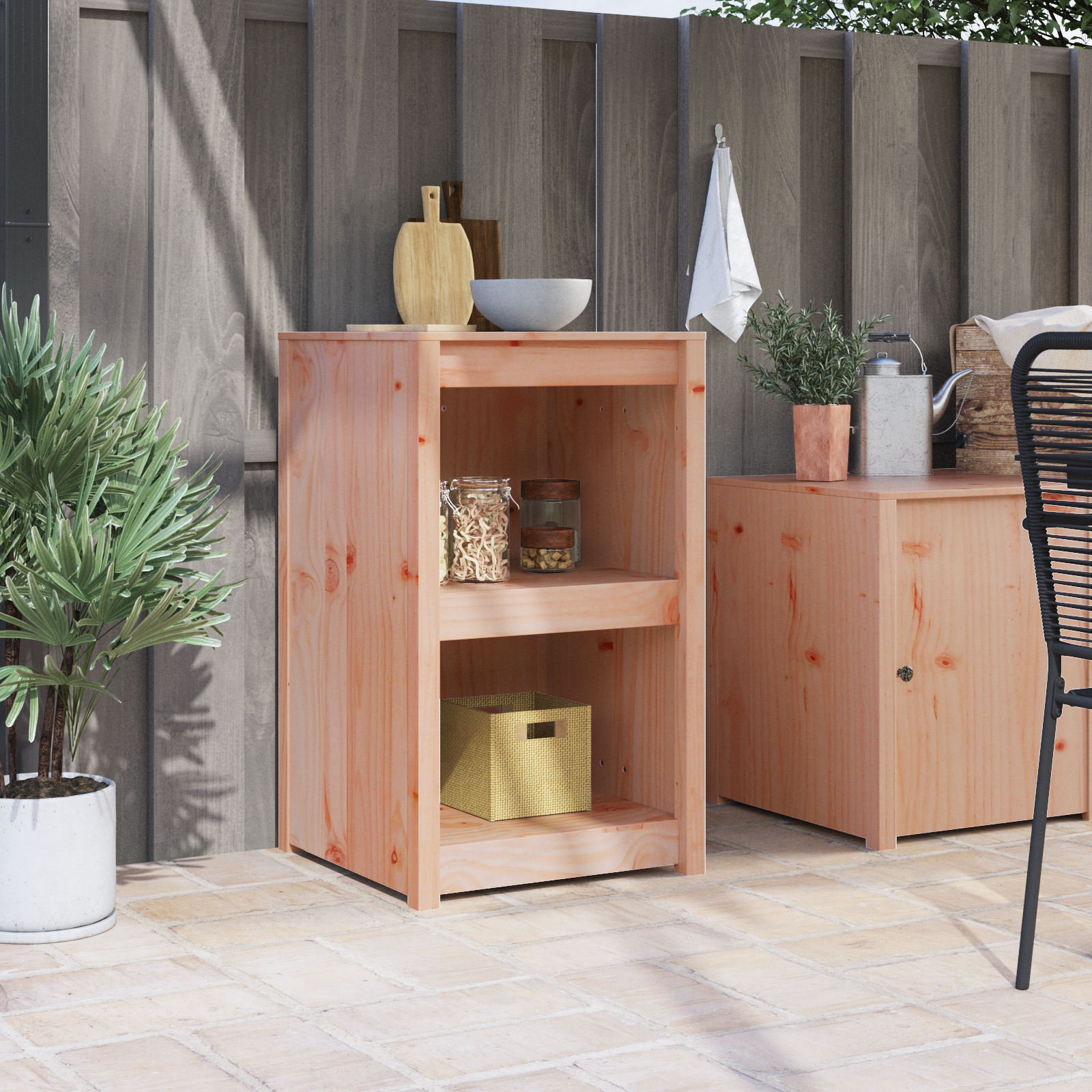 Outdoor Kitchen Cabinet 55x55x92 cm Solid Wood Douglas