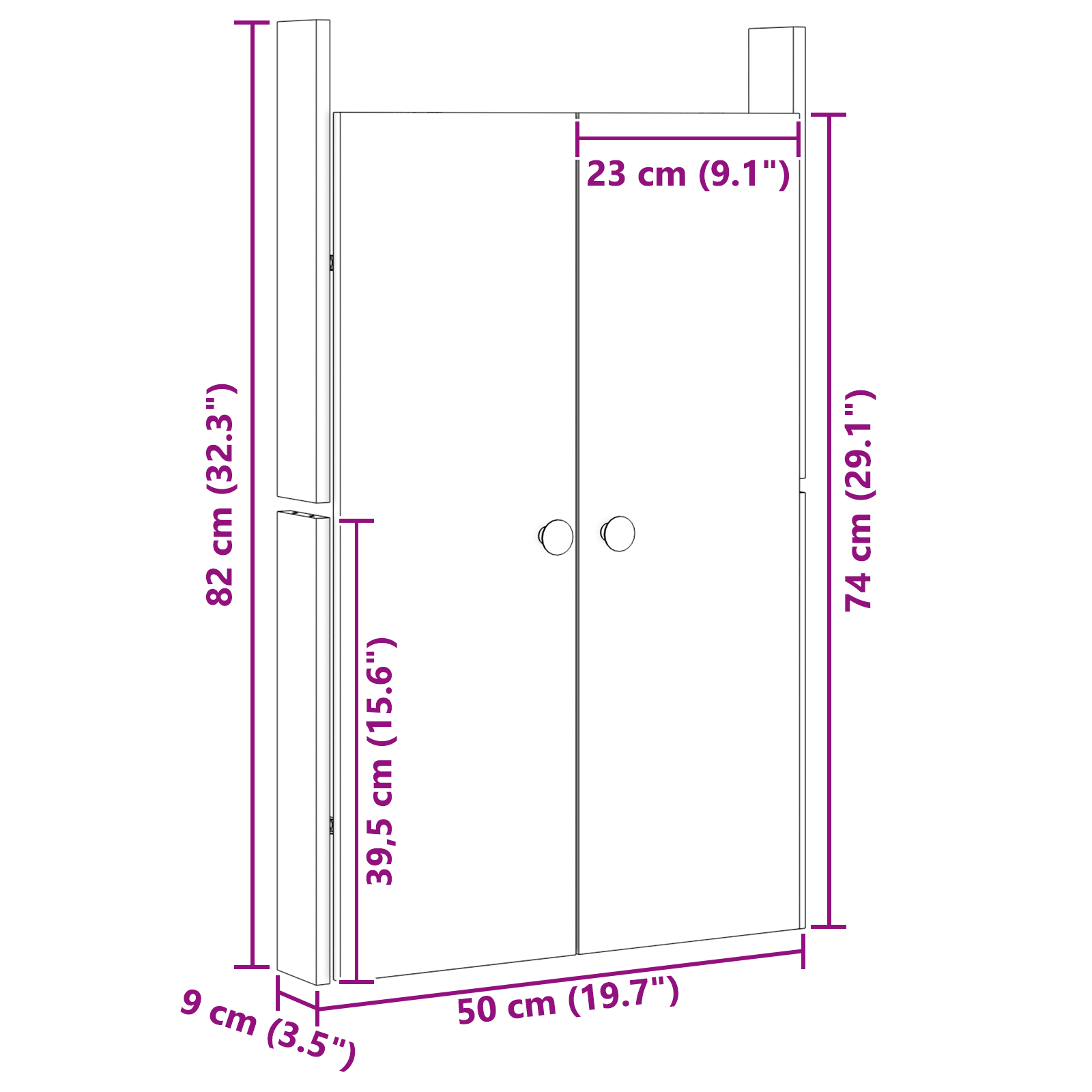 Outdoor Kitchen Doors White 50x9x82 cm Solid Wood Pine - Image 9