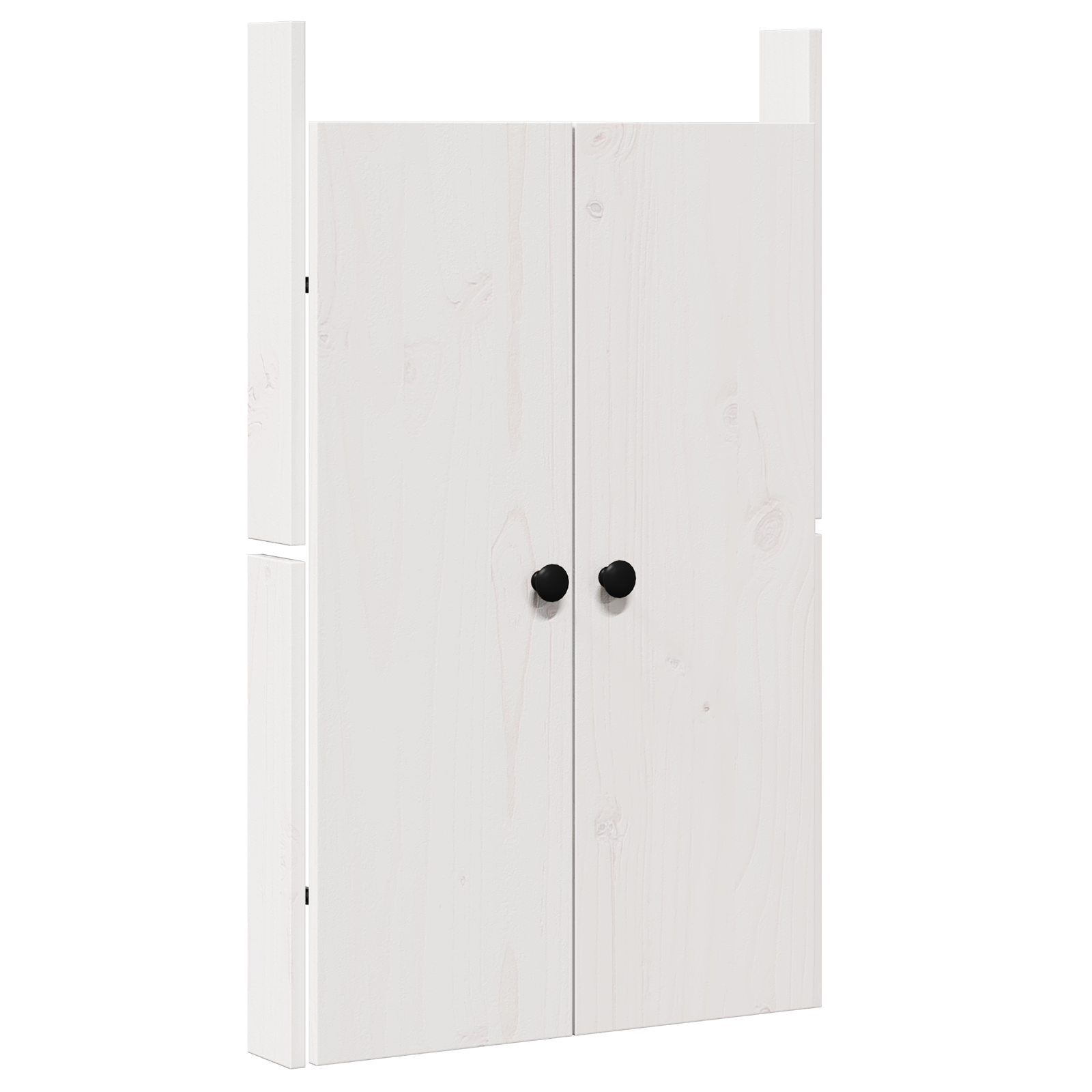 Outdoor Kitchen Doors 2 pcs White 50x9x82 cm Solid Wood Pine - Image 5