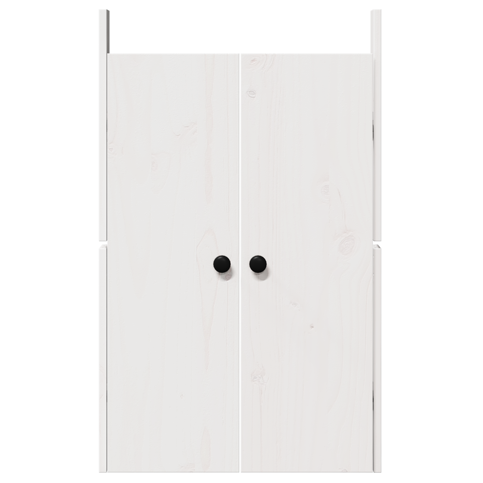 Outdoor Kitchen Doors 2 pcs White 50x9x82 cm Solid Wood Pine - Image 6