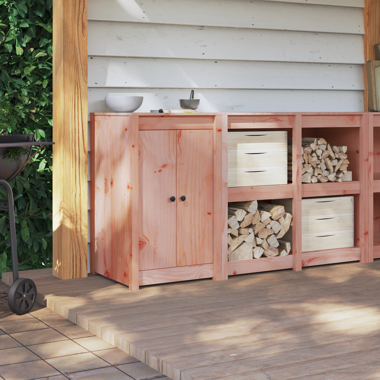 Outdoor Kitchen Doors 50x9x82 cm Solid Wood Douglas Fir - Image 3