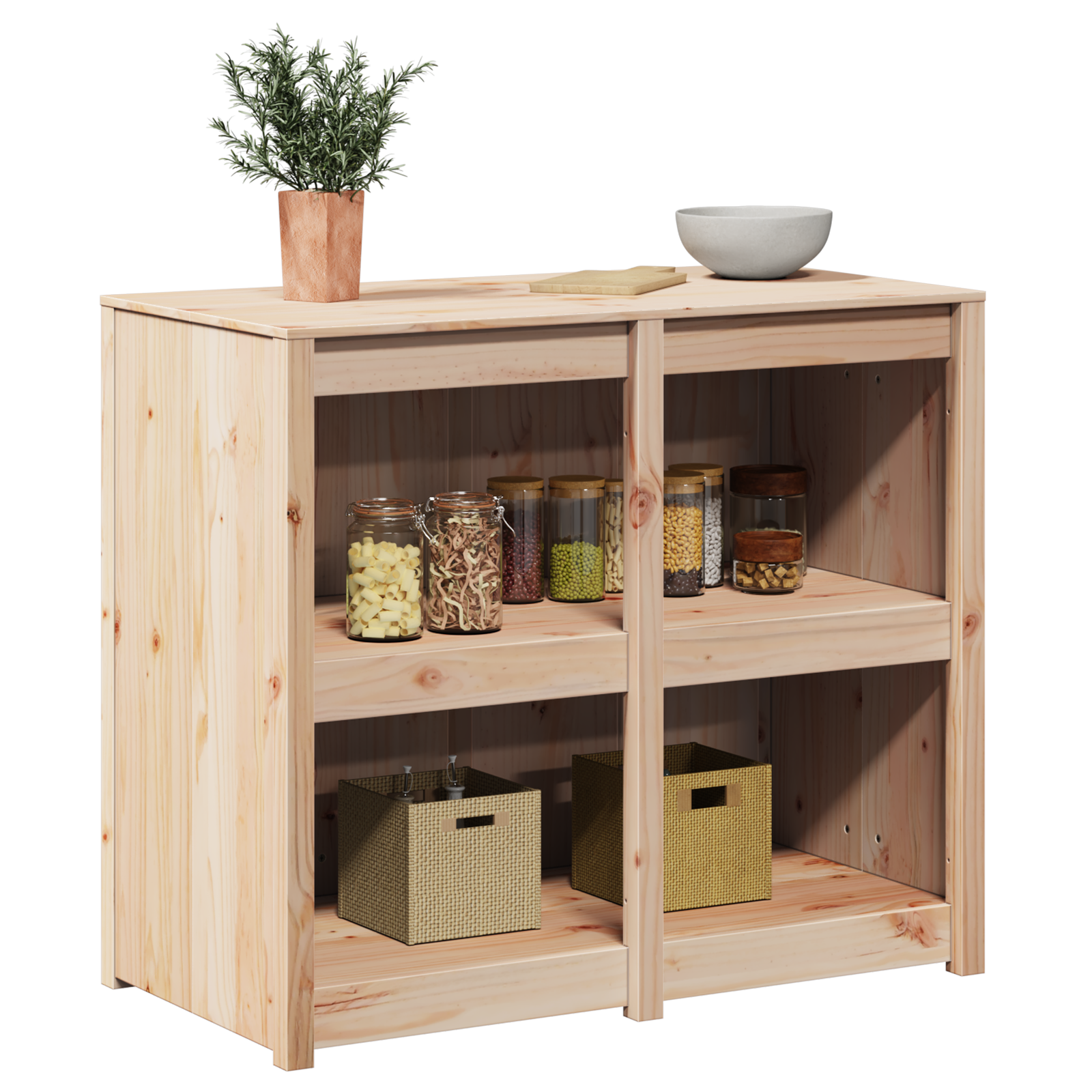 Outdoor Kitchen Cabinet 106x55x92 cm Solid Wood Pine - Image 3
