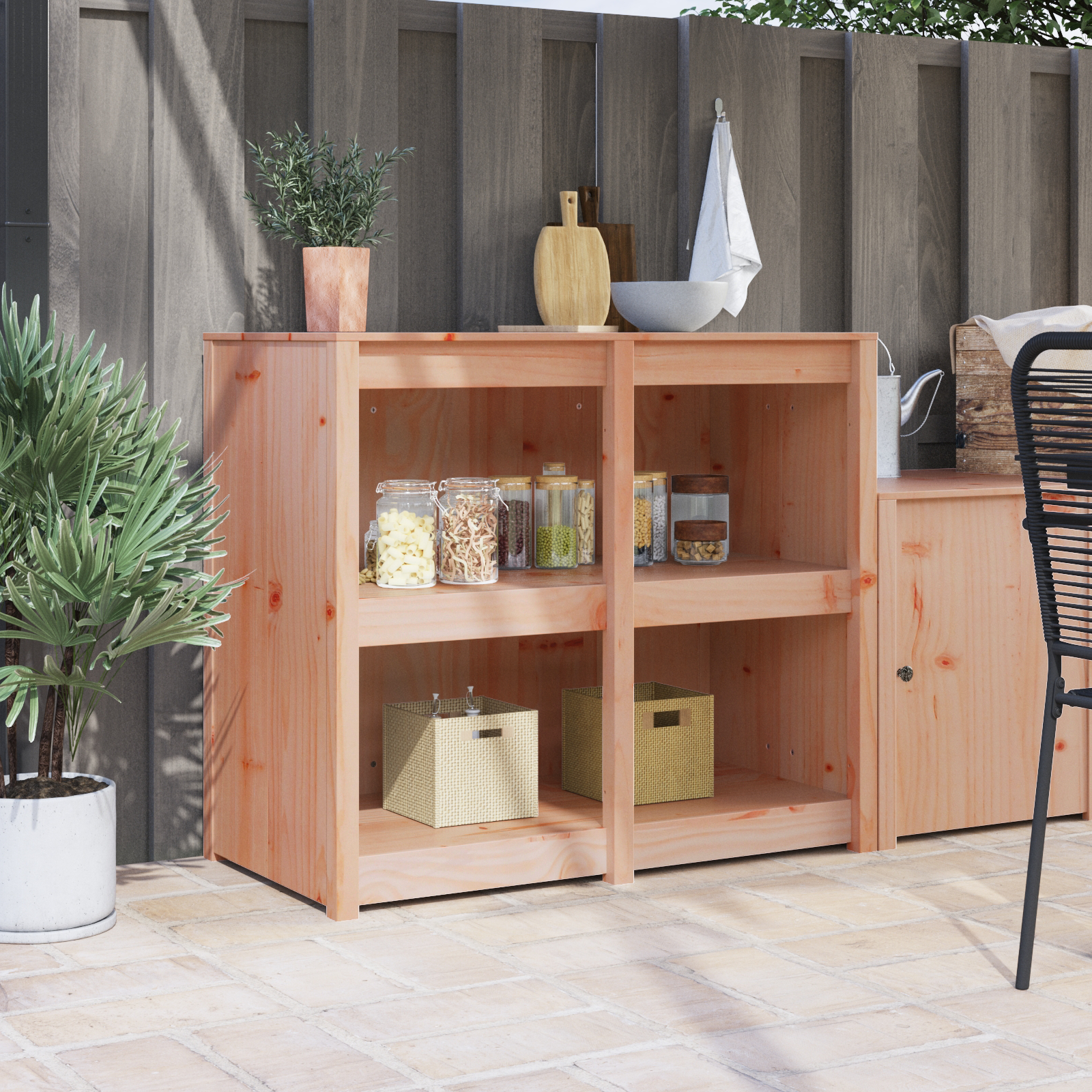 Buiten Keuken Kast 106x55x92 cm Massief Hout Douglas Fir