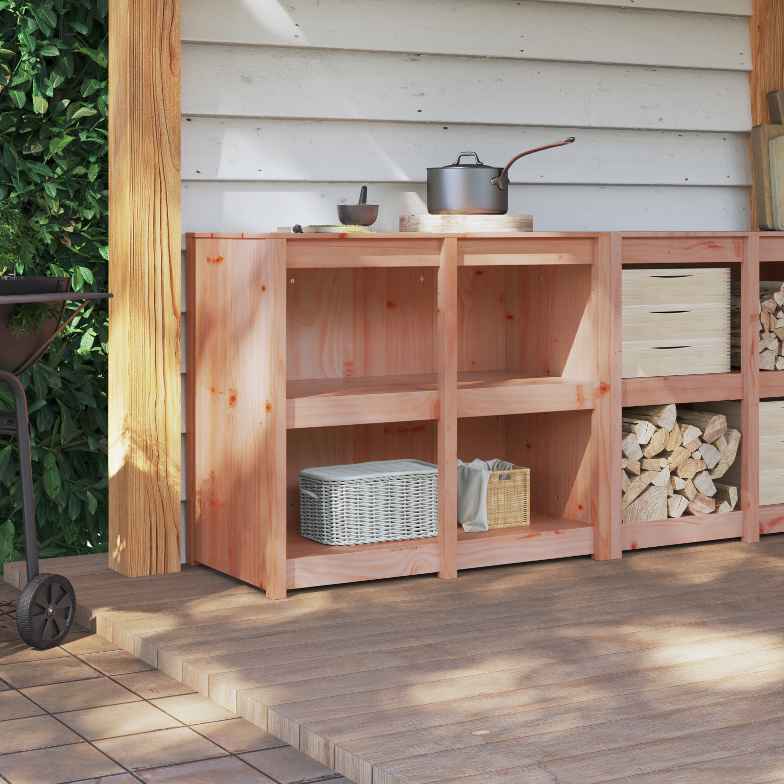 Outdoor Kitchen Cabinet 106x55x92 cm Solid Wood Douglas Fir - Image 4