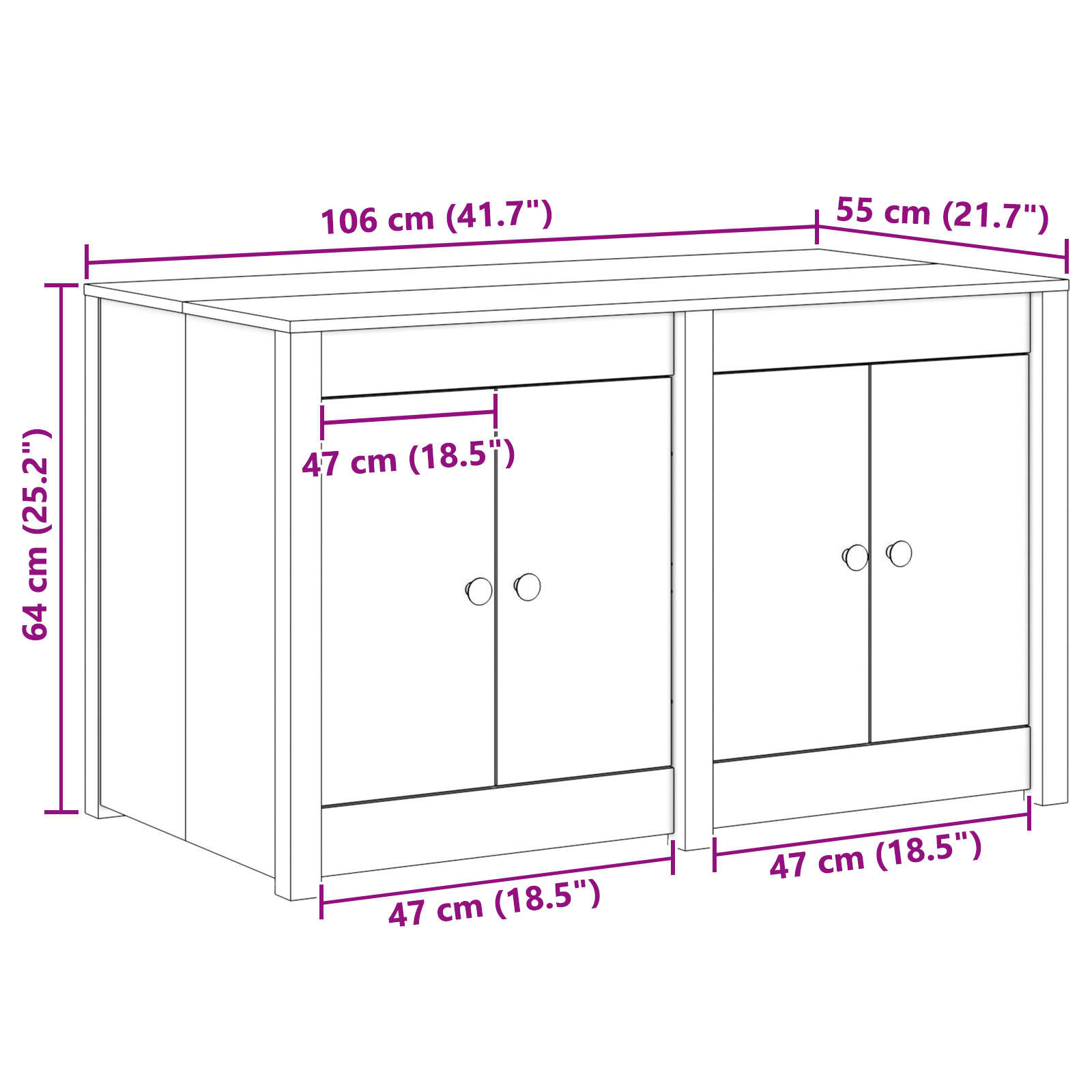 Outdoor Kitchen Cabinet White 106x55x64 cm Solid Wood Pine - Image 10