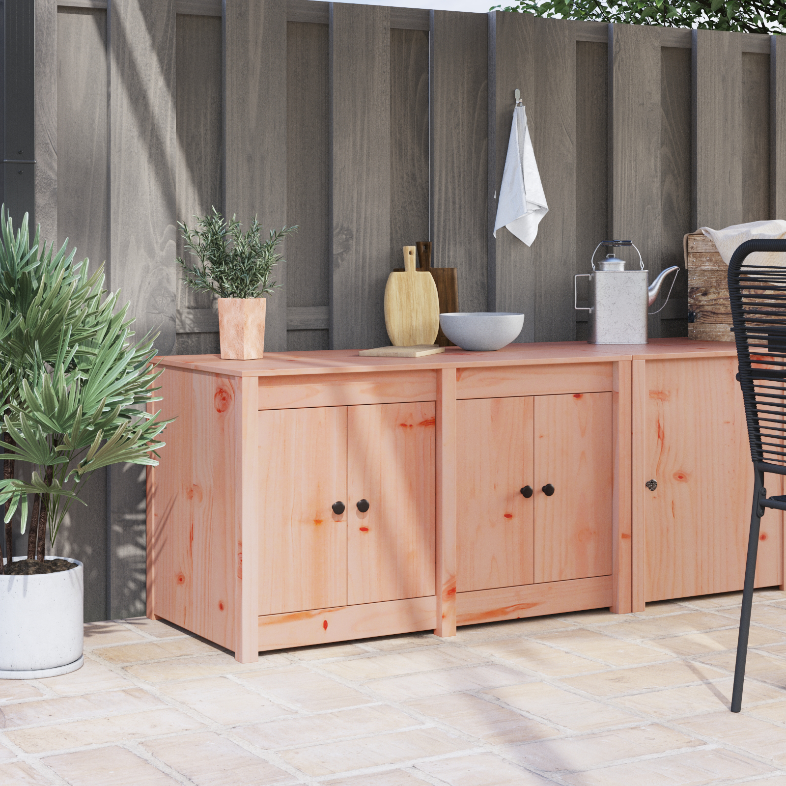 Outdoor Kitchen Cabinet 106x55x64 cm Solid Wood Douglas