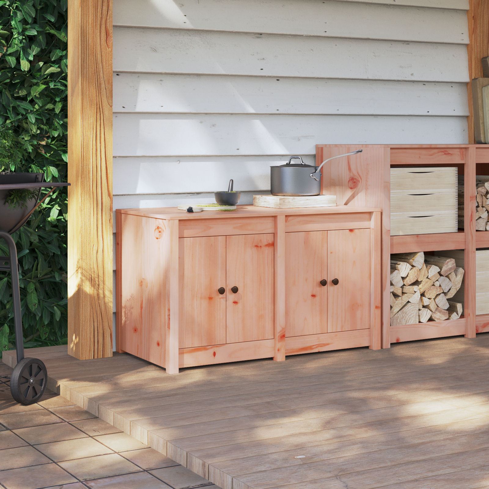 Outdoor Kitchen Cabinet 106x55x64 cm Solid Wood Douglas - Image 4