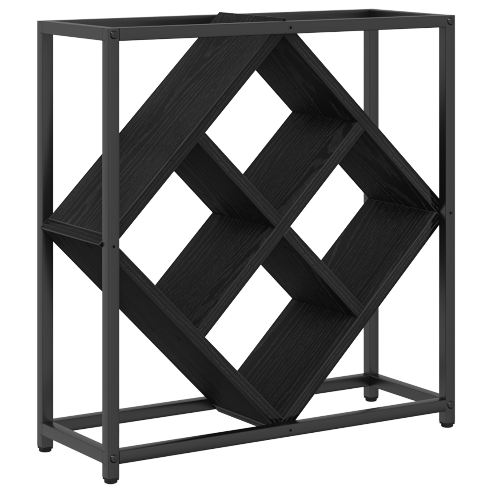 Vyno stovas Juodas 51x18x52,5 cm Inžinerinė mediena - Image 5