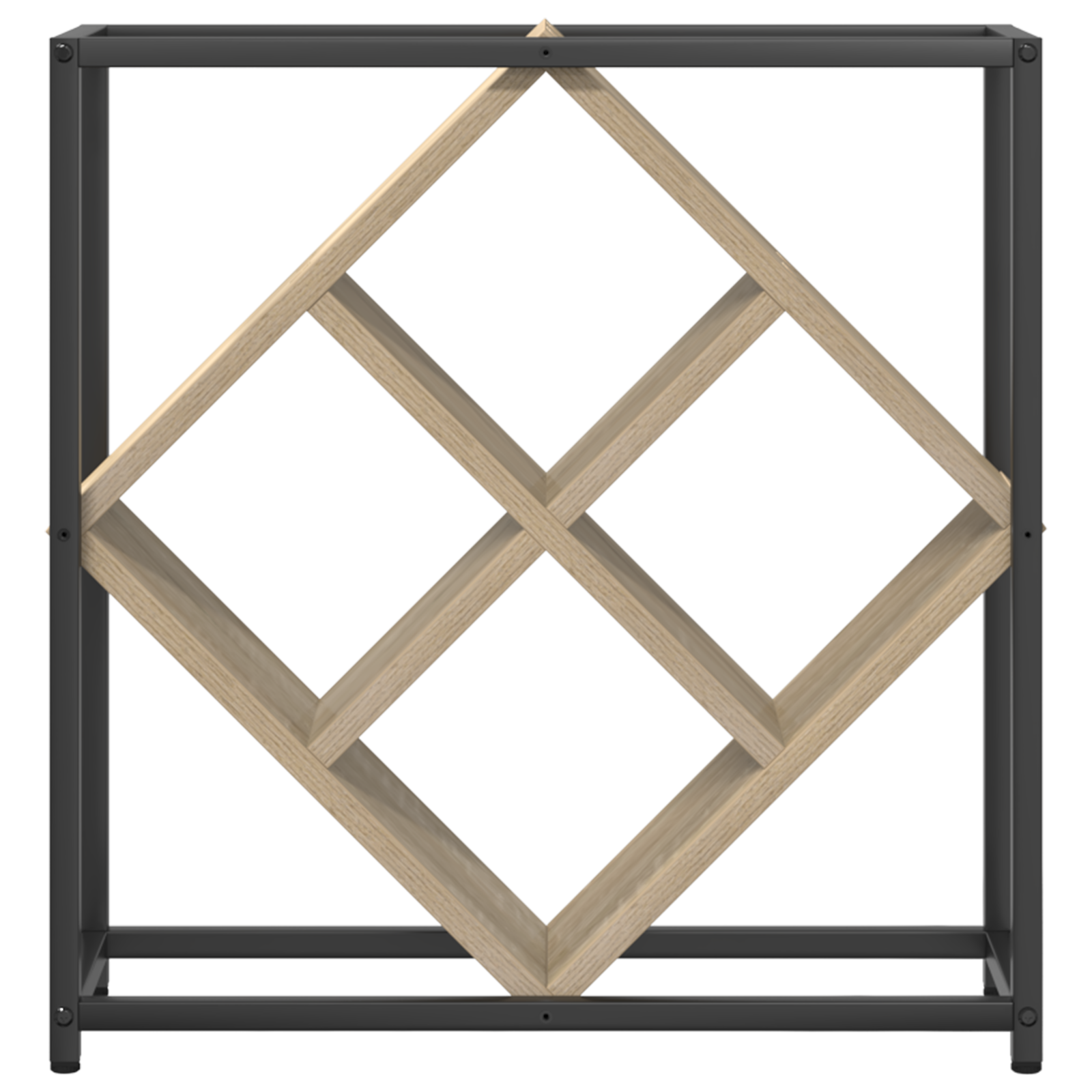 Wine Racks Sonoma oak, Black Particle board, Metal Medium - Image 6