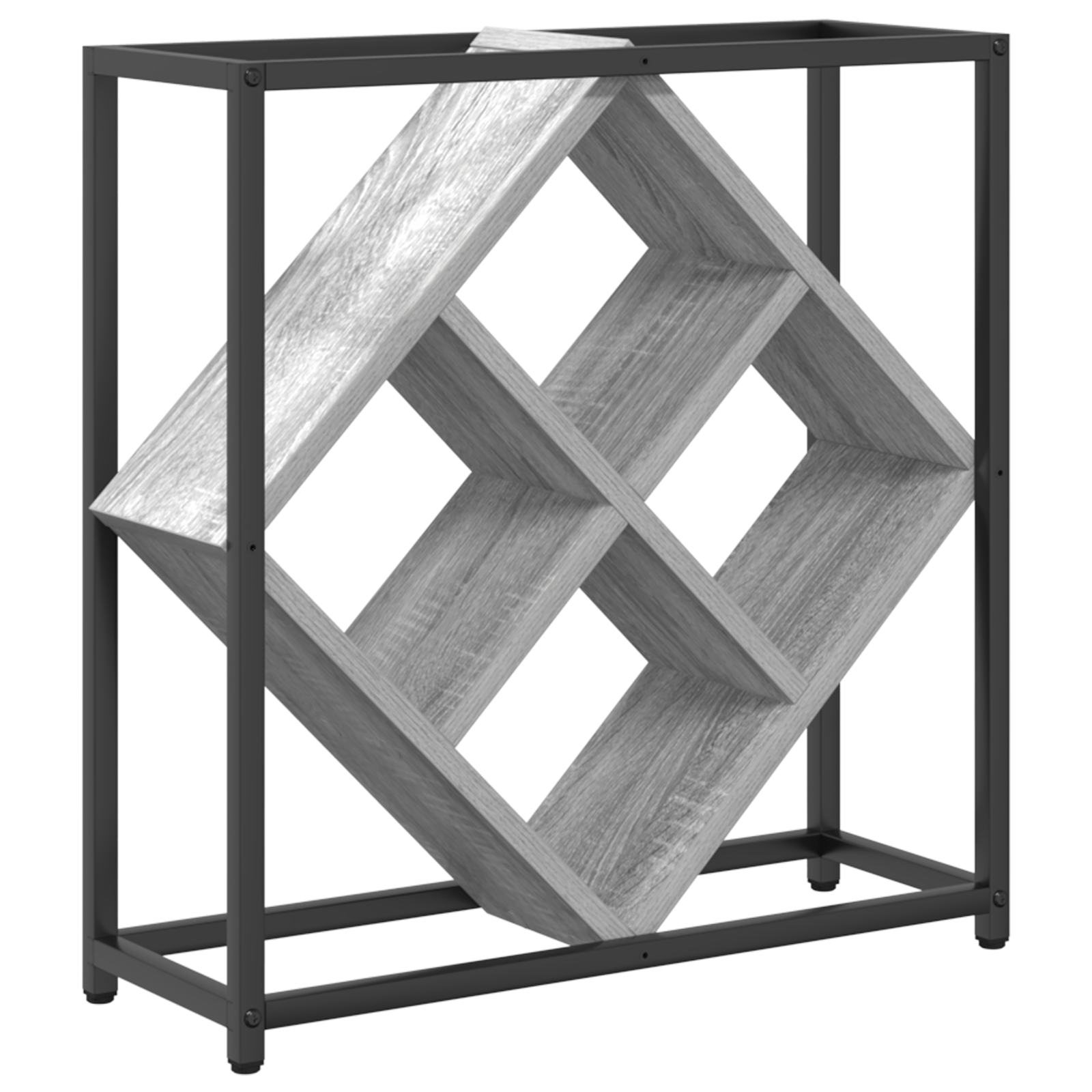 Vyno stovas Pilkas Sonoma 51x18x52,5 cm Inžinerinė mediena - Image 2