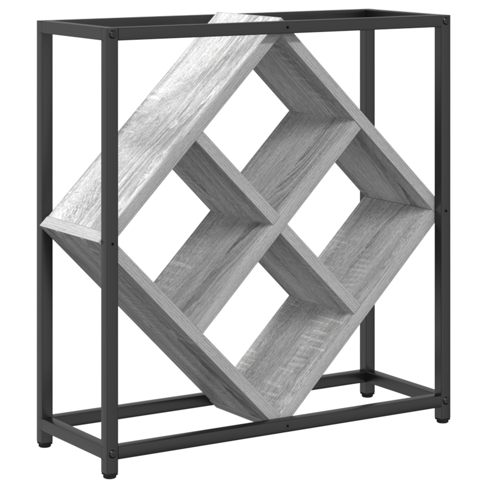 Vyno stovas Pilkas Sonoma 51x18x52,5 cm Inžinerinė mediena - Image 5