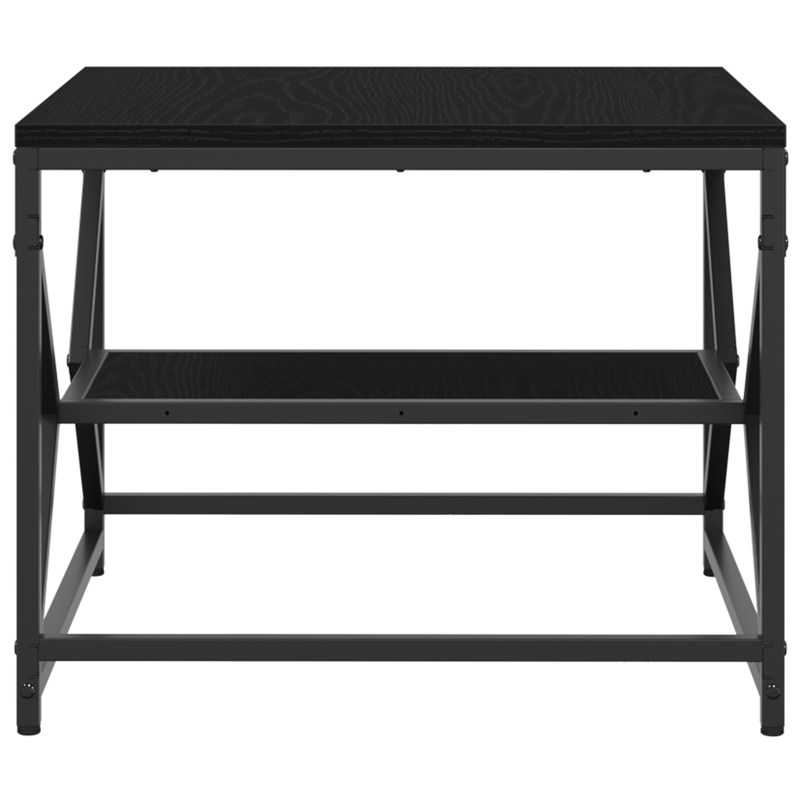 Black Oak Coffee Table with Shelf, 51x50x40 cm, Made from Engineered Wood - Image 7