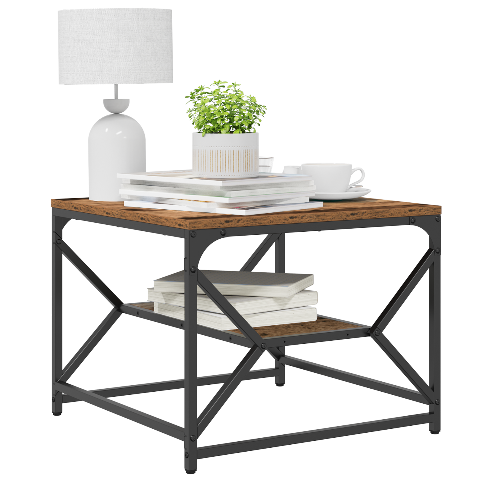 Thumbnail - vidaXL Couchtisch mit Ablage Holz-Optik 51x50x40 cm Holzwerkstoff