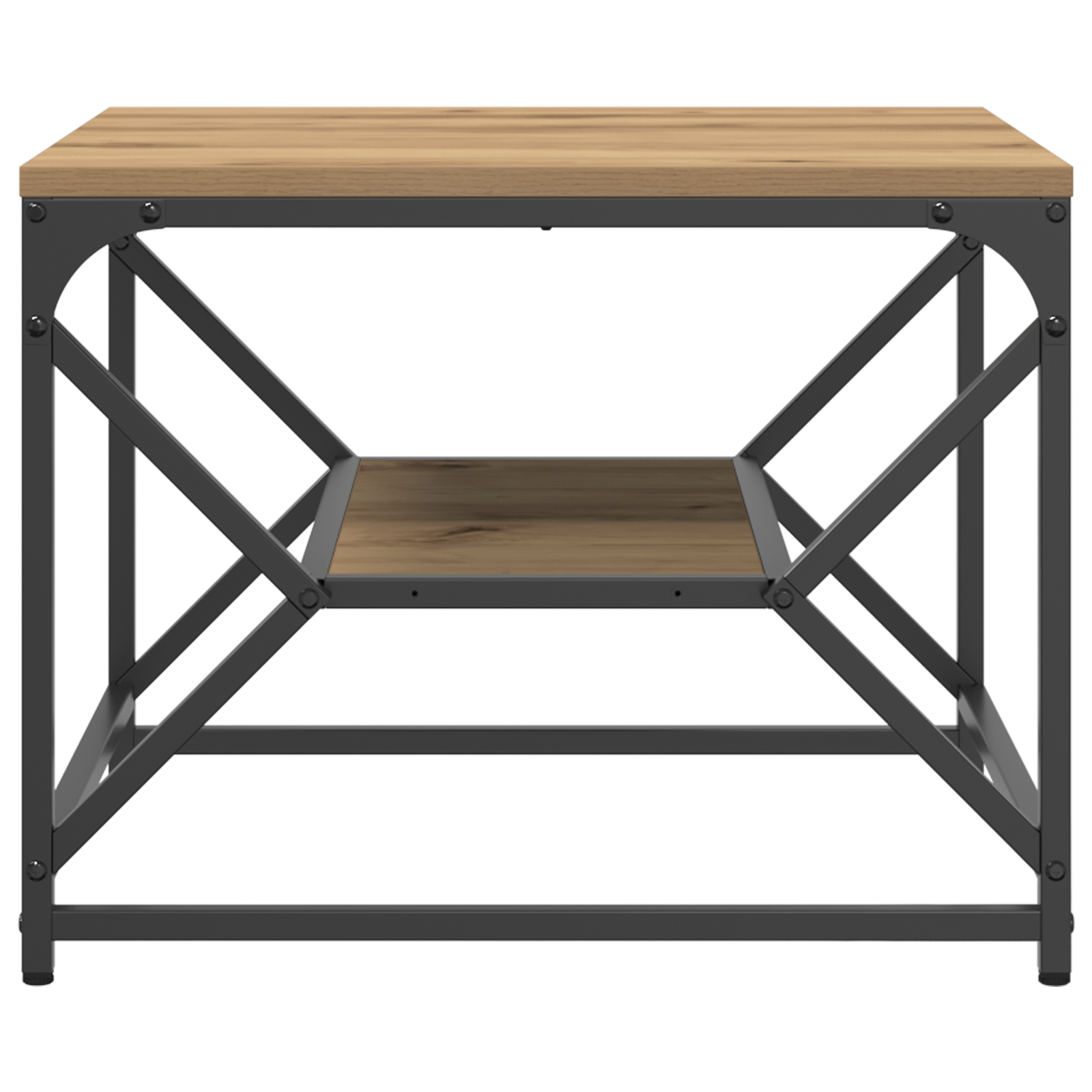 Coffee Table with Shelf, Artisan Oak, 51x50x40 cm, Made from Engineered Wood - Image 6