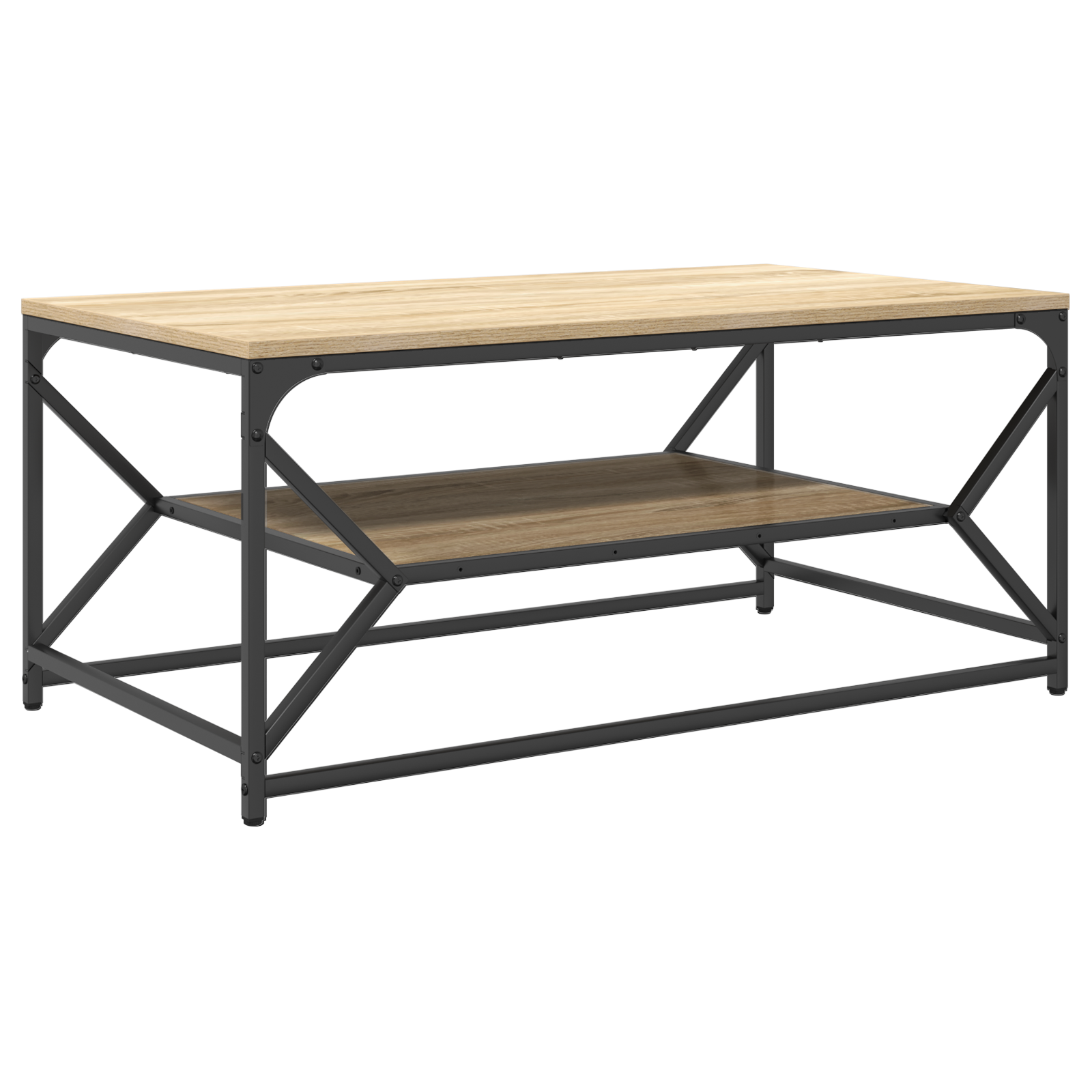 Coffee Table with Shelf Sonoma Oak 90x50x40 cm Engineered Wood - Image 7