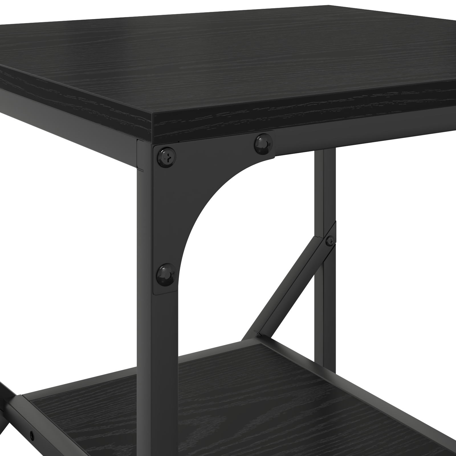 Side Table Black Oak 41x40x60 cm Engineered Wood - Image 8