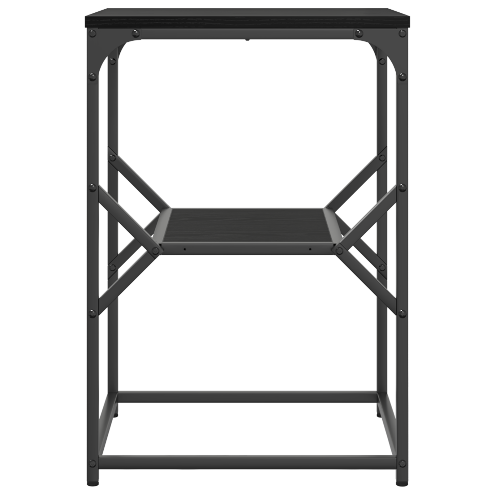 Side Table Black Oak 41x40x60 cm Engineered Wood - Image 5