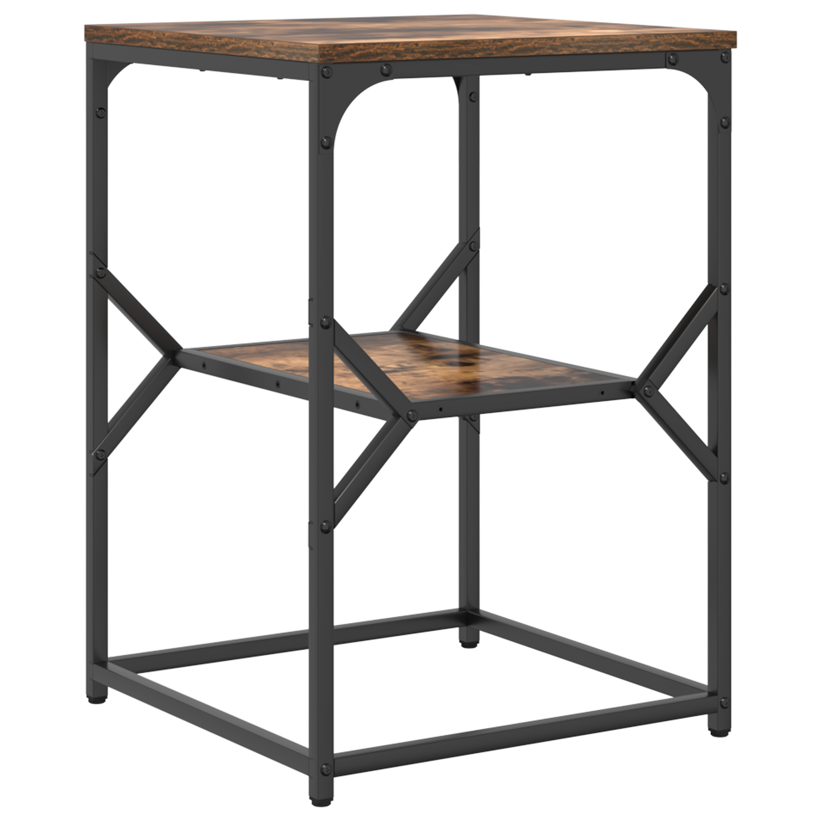 Side Table Smoked Oak 41x40x60 cm Engineered Wood - Image 2