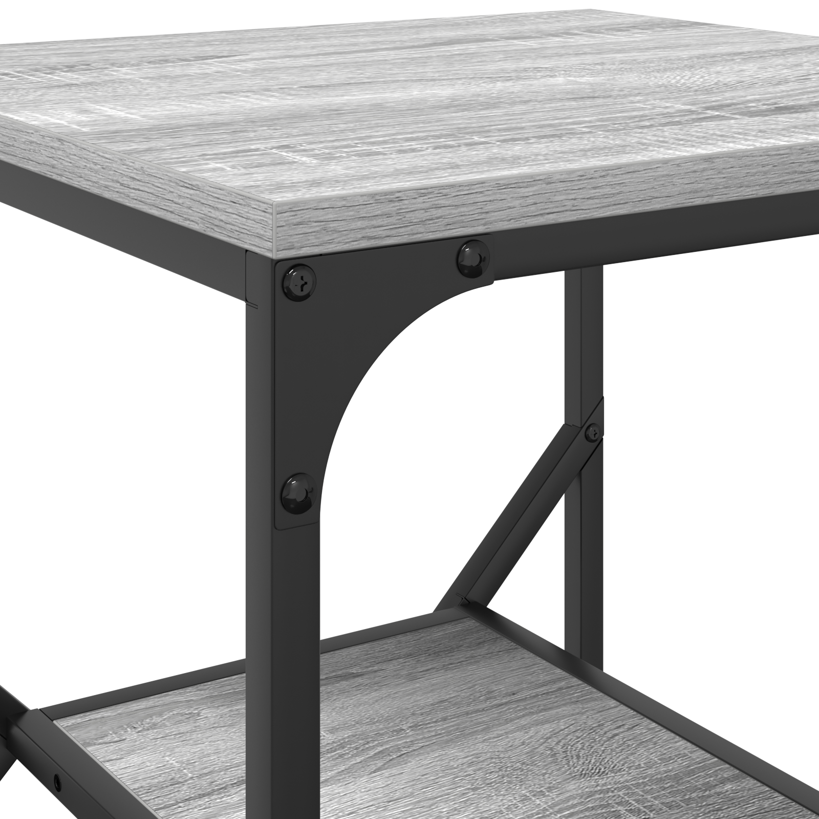 Grey Sonoma Engineered Wood Compact Bedside Table Rectangular - Image 8