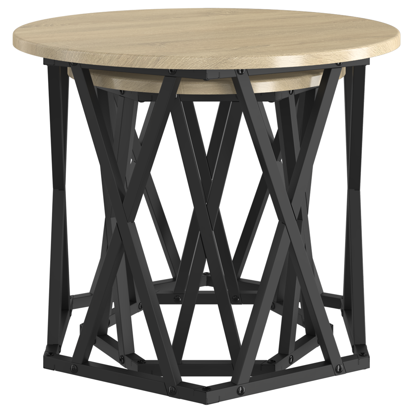 Nesting Side Tables 2 pcs Sonoma Oak Engineered Wood - Image 5