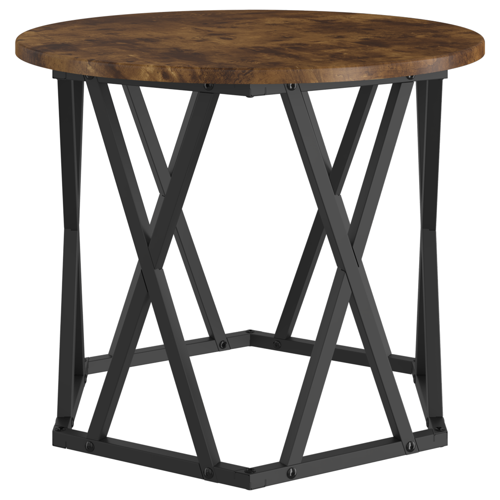 Coffee Table Smoked oak Solid Acacia wood Medium - Image 6