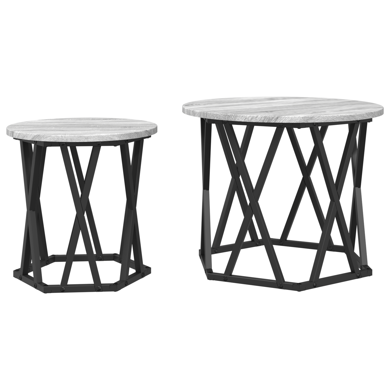 Nesting Side Tables 2 pcs Grey Sonoma Engineered Wood - Image 2