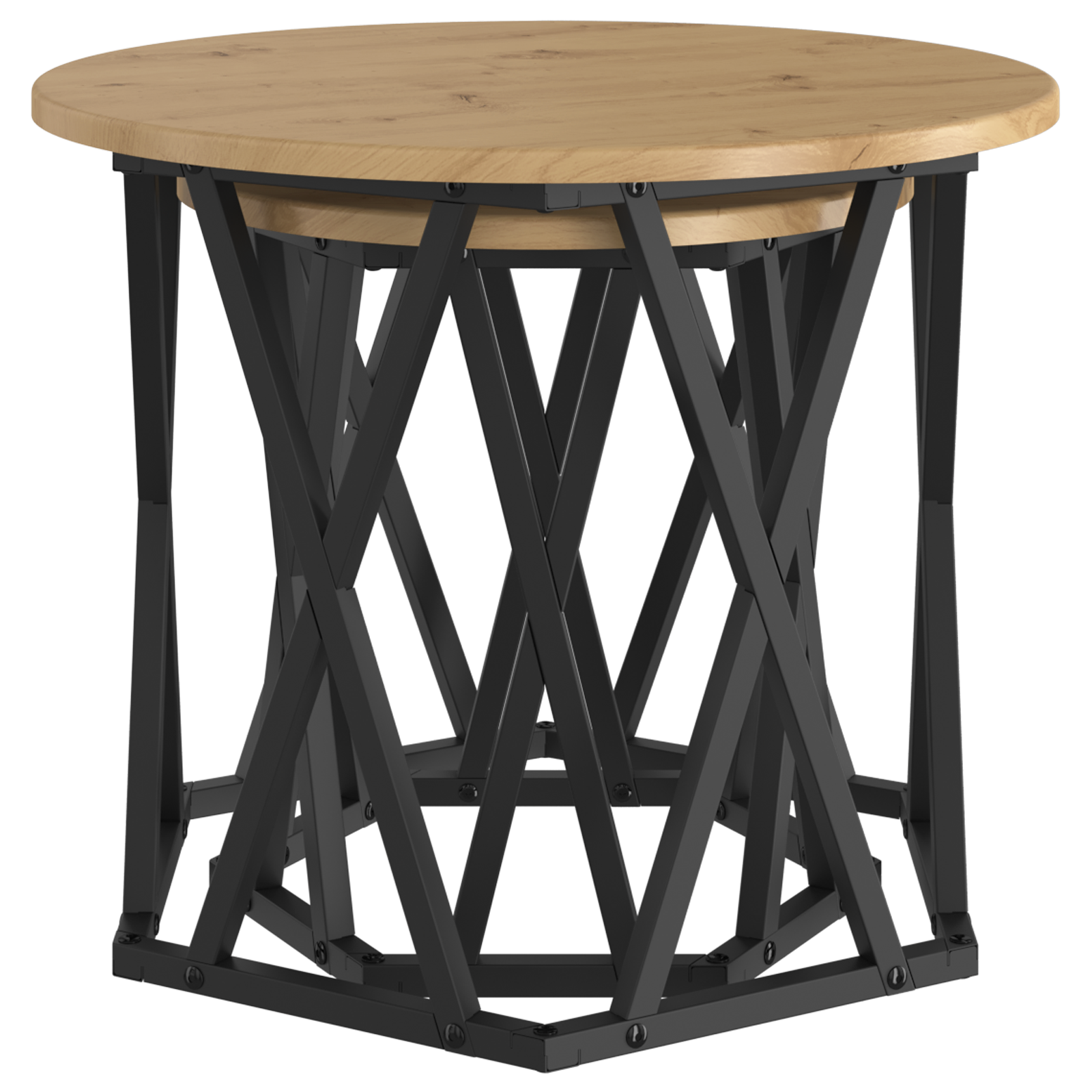 Nesting Side Tables 2 pcs Artisan Oak Engineered Wood - Image 5