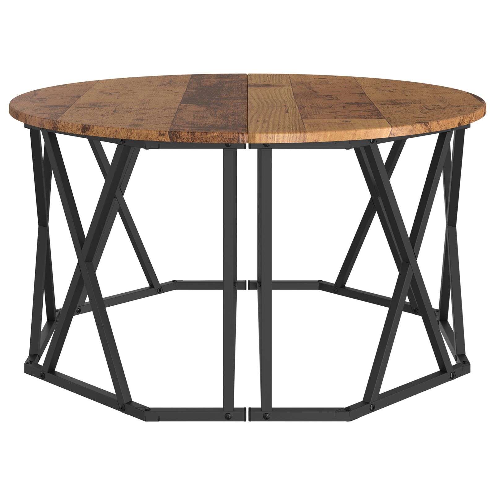 Coffee Table - Vintage Style, 80x80x42 cm, Made of Engineered Wood - Image 6