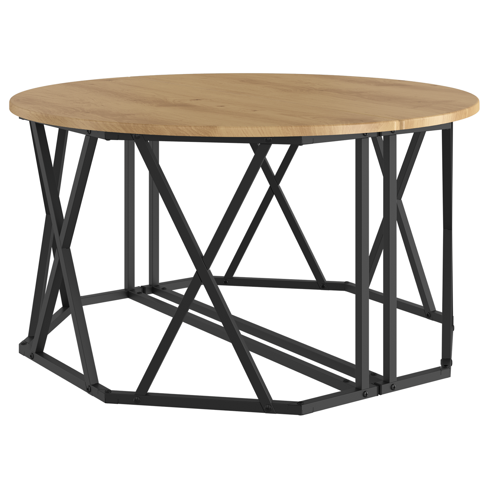 Coffee Table Artisan Oak 31.5x31.5x16.5 inches Made from Engineered Wood - Image 5