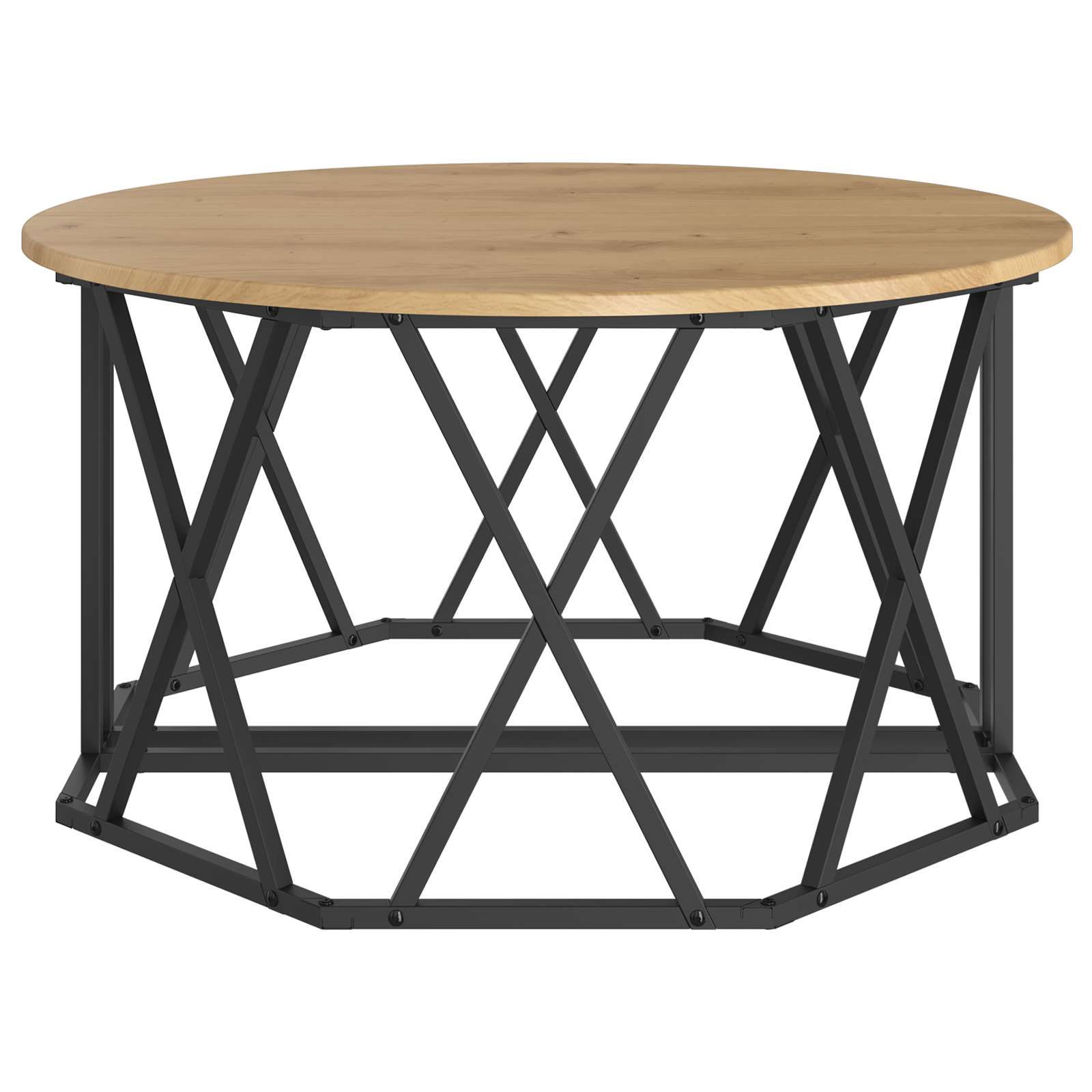 Coffee Table Artisan Oak 31.5x31.5x16.5 inches Made from Engineered Wood - Image 7