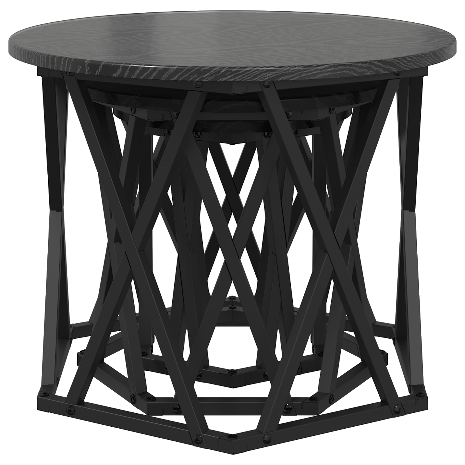 Nesting Side Tables 3 pcs Black Oak Engineered Wood - Image 5