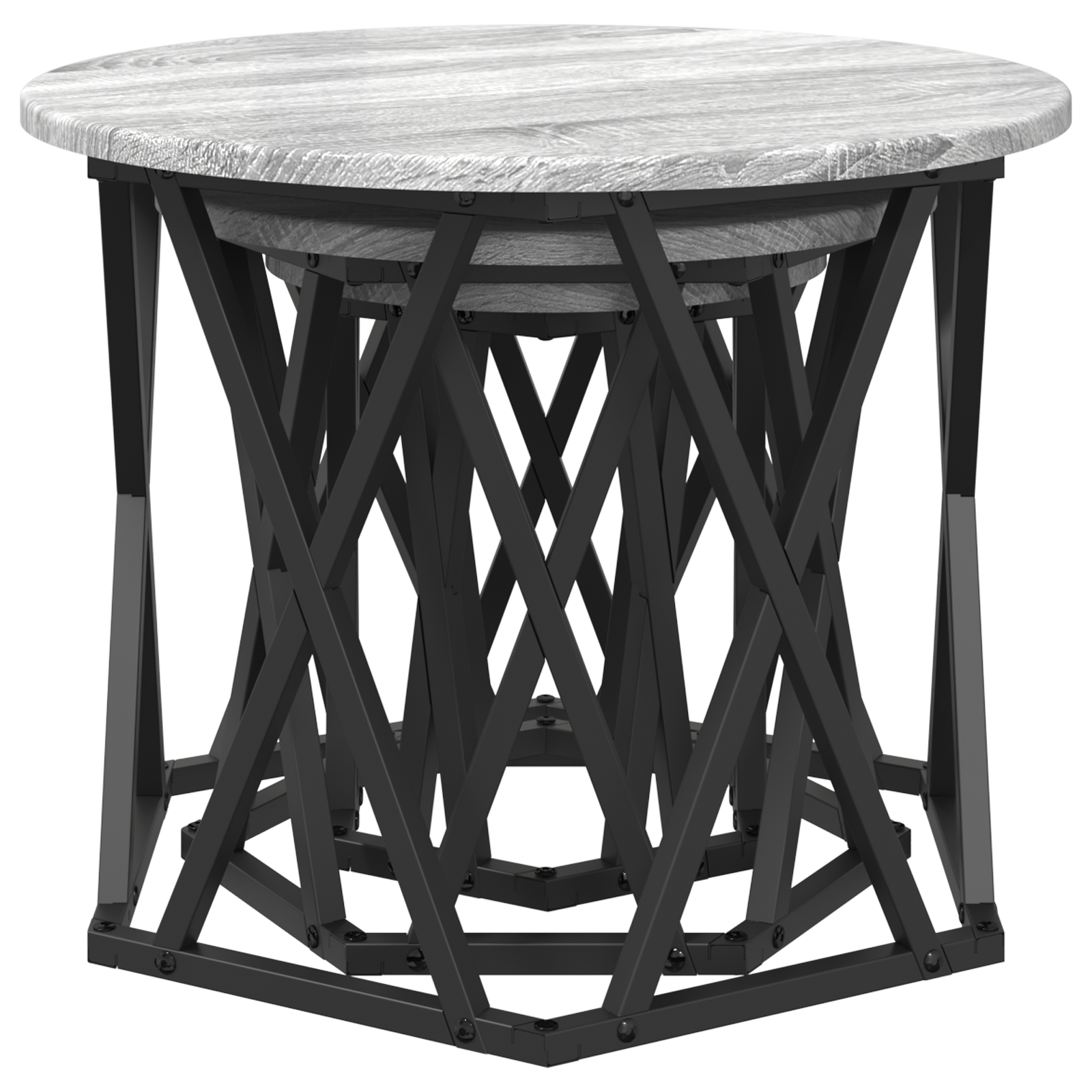 Nesting Side Tables 3 pcs Grey Sonoma Engineered Wood - Image 5