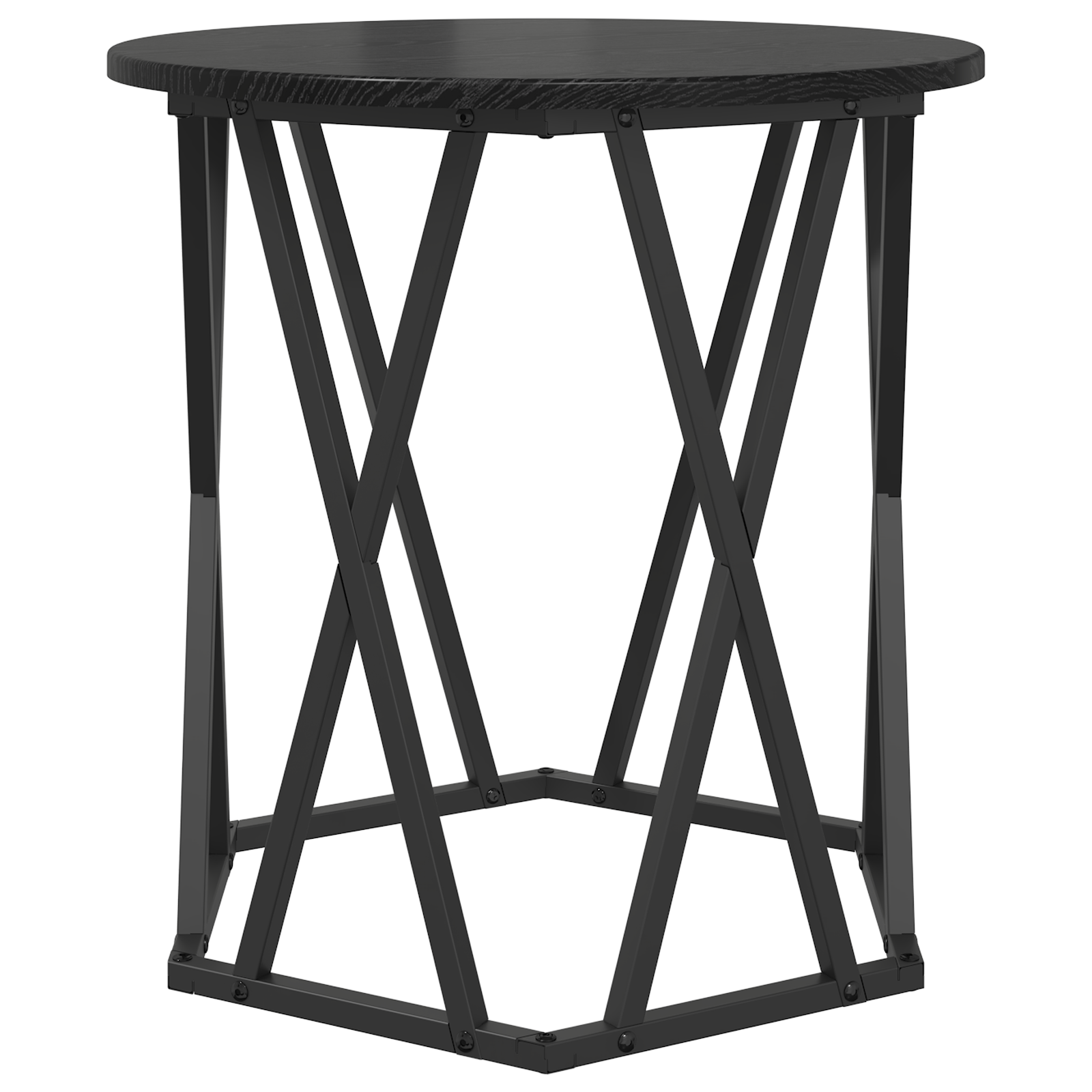 Black oak Wood and Metal Medium Durable Coffee Table - Image 6