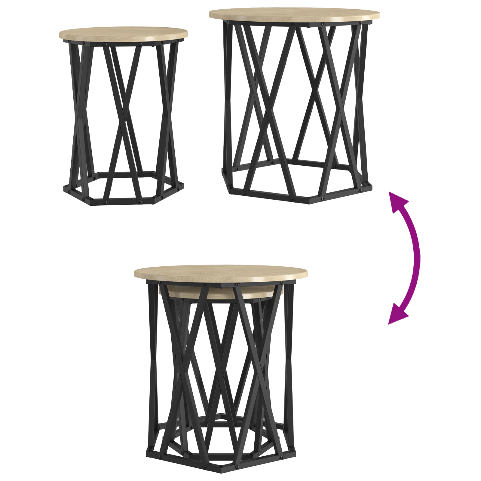 Side Tables 2 pcs Sonoma Oak Engineered Wood - Image 10