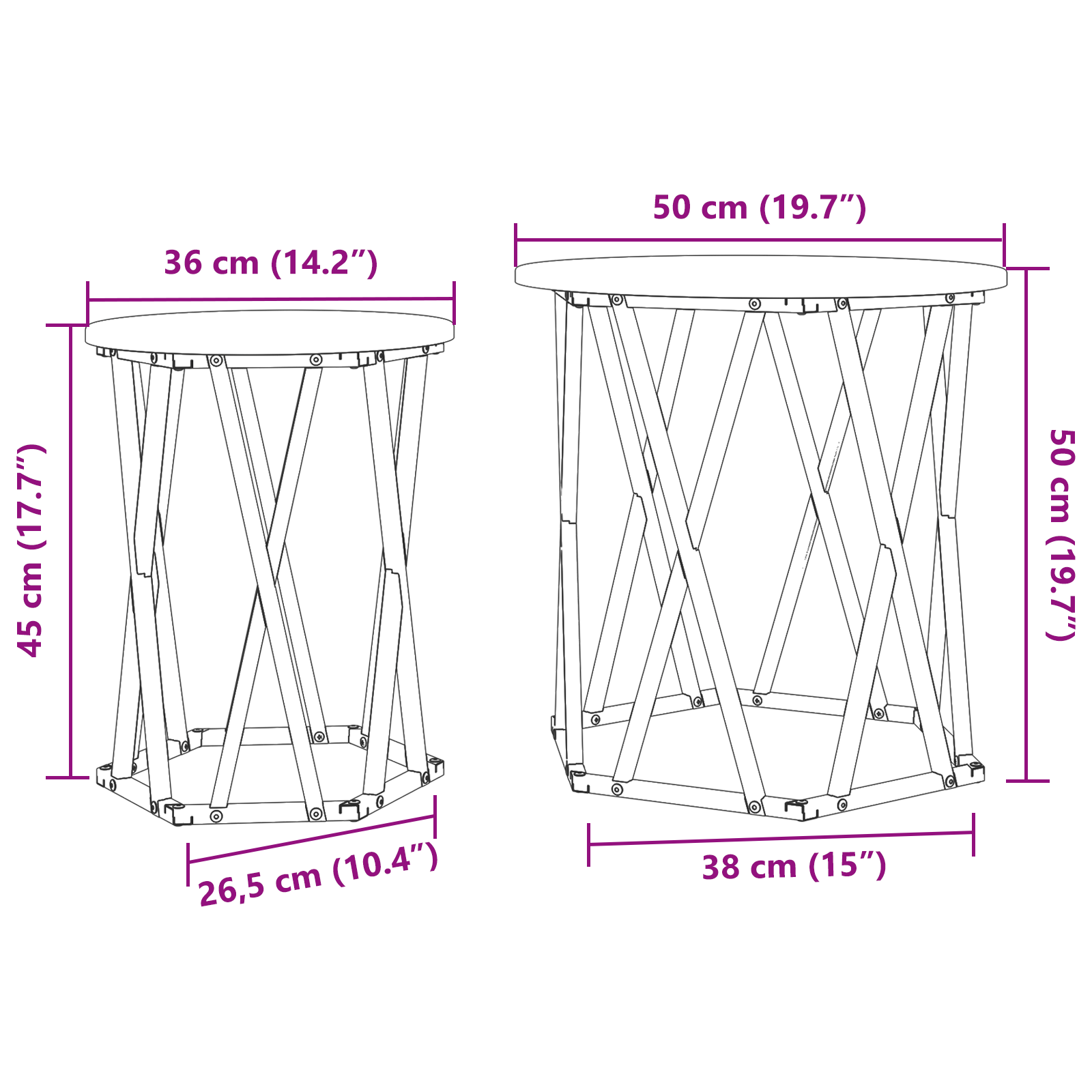 Side Tables 2 pcs Smoked Oak Engineered Wood - Image 11