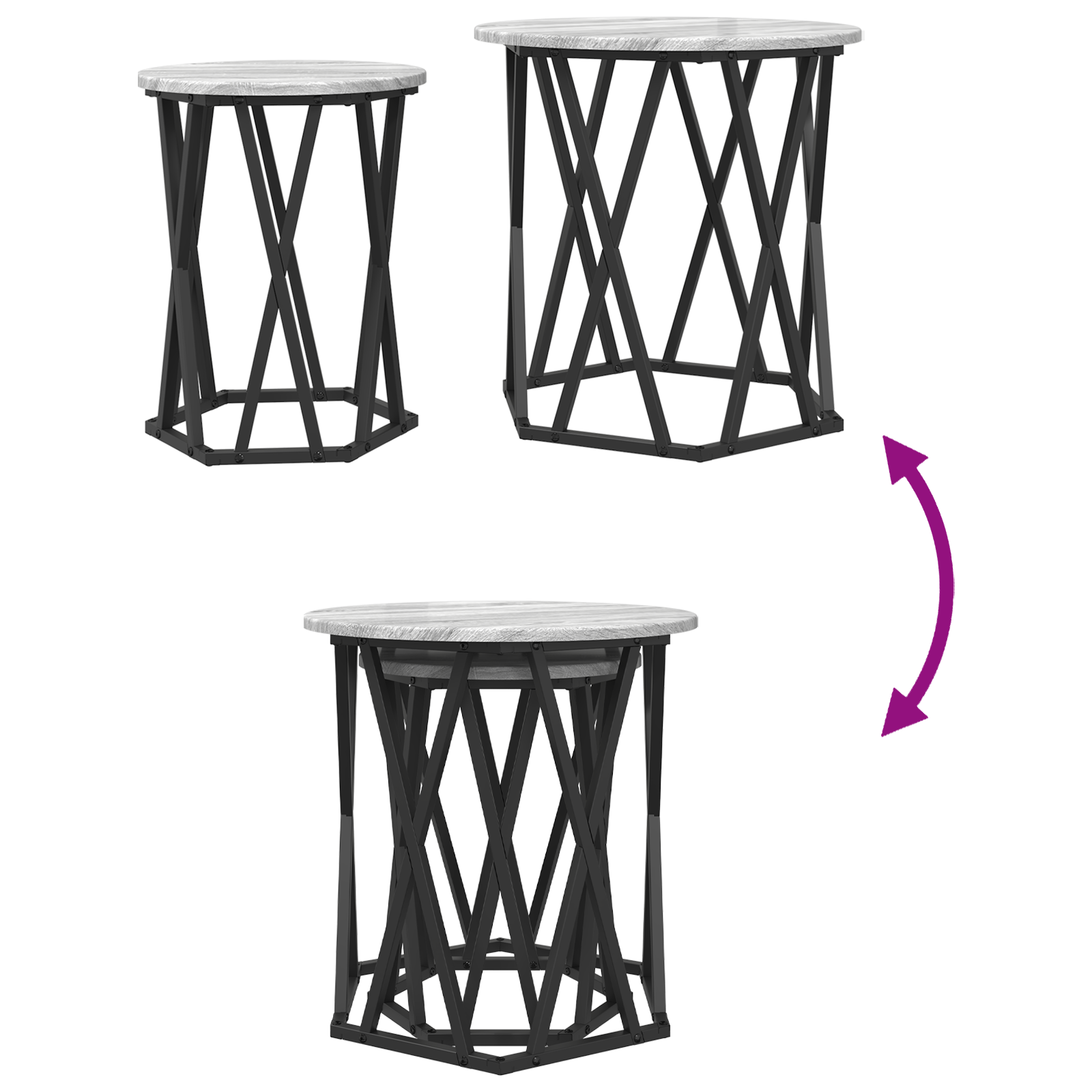 Side Tables 2 pcs Grey Sonoma Engineered Wood - Image 10