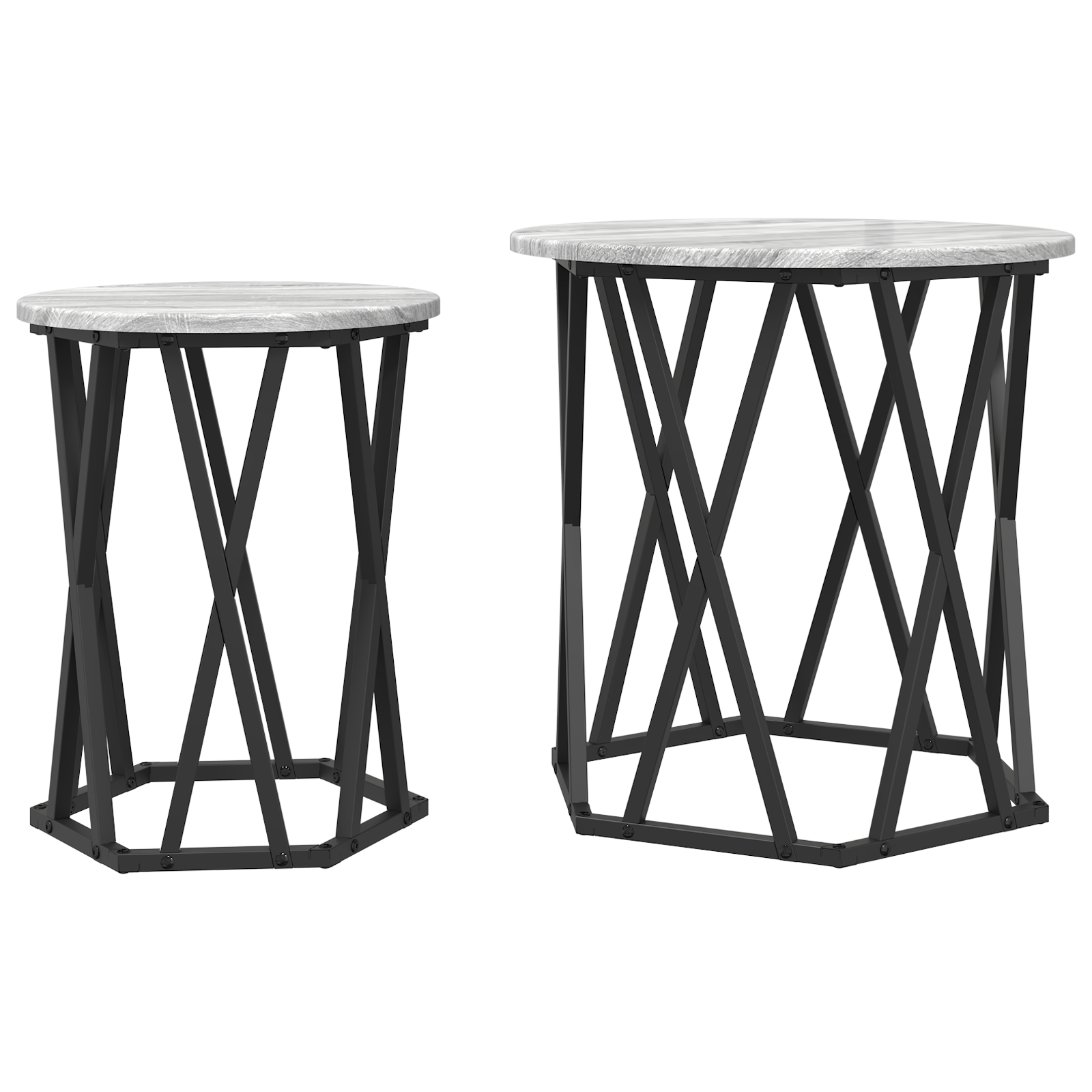 Side Tables 2 pcs Grey Sonoma Engineered Wood - Image 2