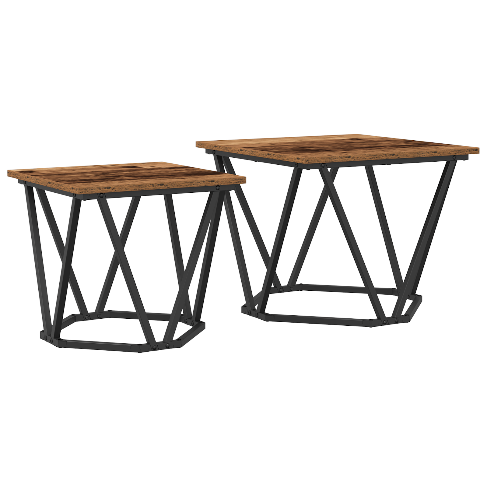 Side Tables 2 pcs Old Wood Engineered Wood - Image 2